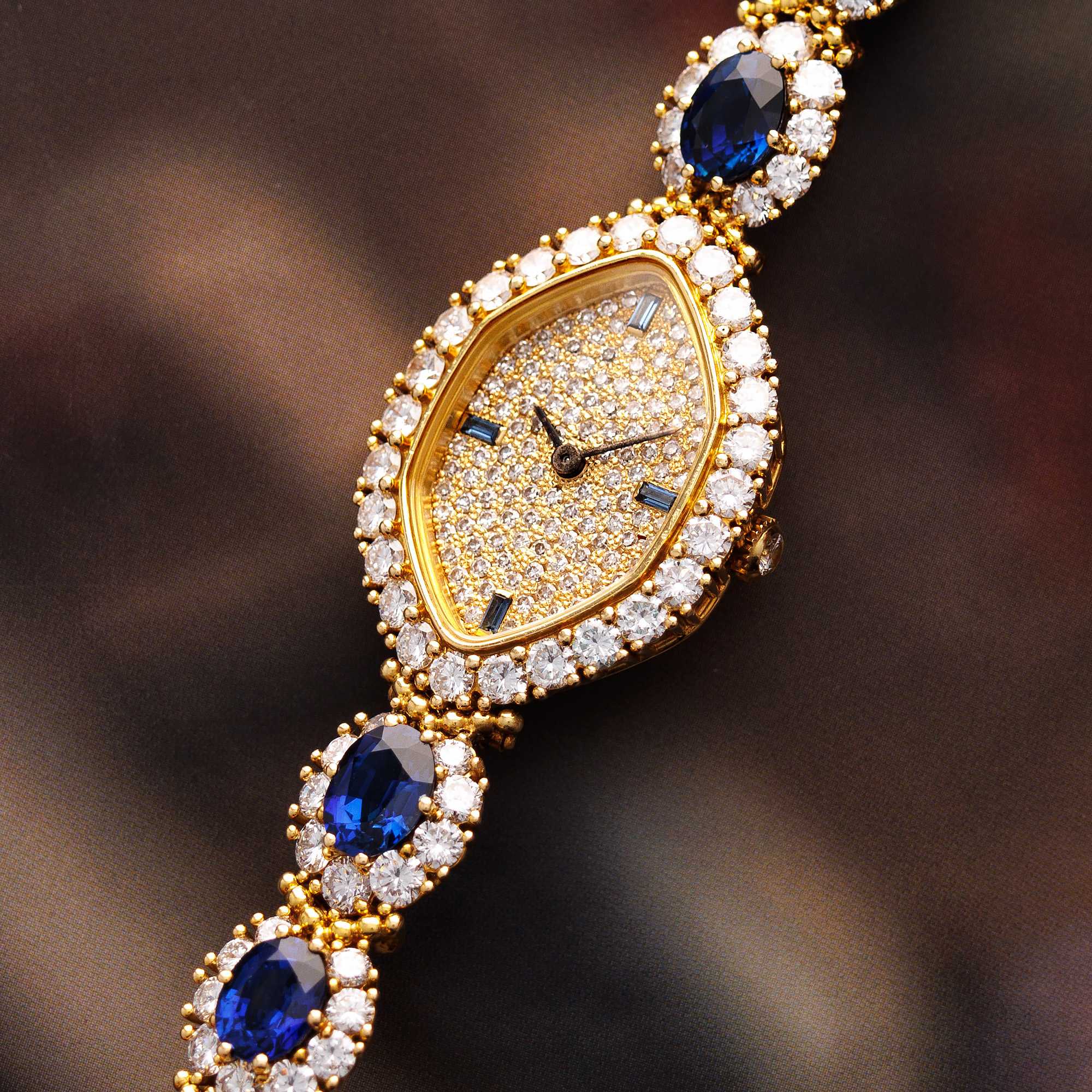 Patek Philippe Yellow Gold Diamond & Sapphire Watch Ref. 4665 - Image 2