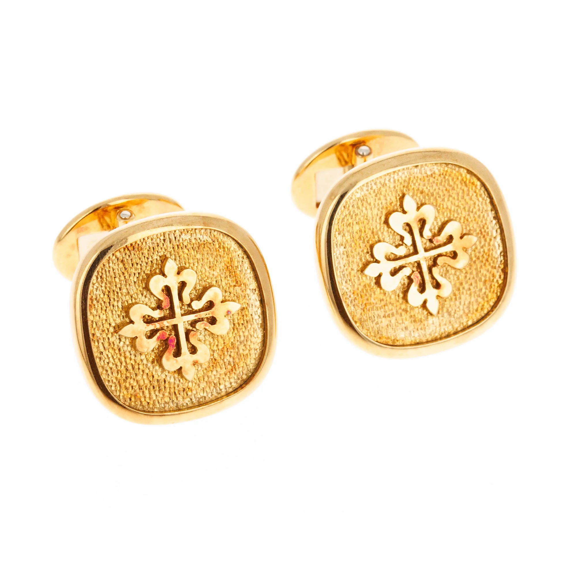 Patek Philippe Yellow Gold Logo Cufflinks