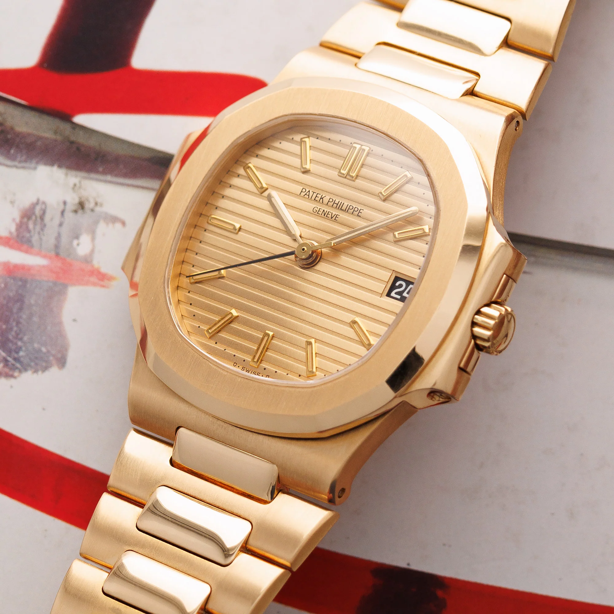 Patek Philippe Yellow Gold Nautilus Watch Ref. 3800 - Image 2