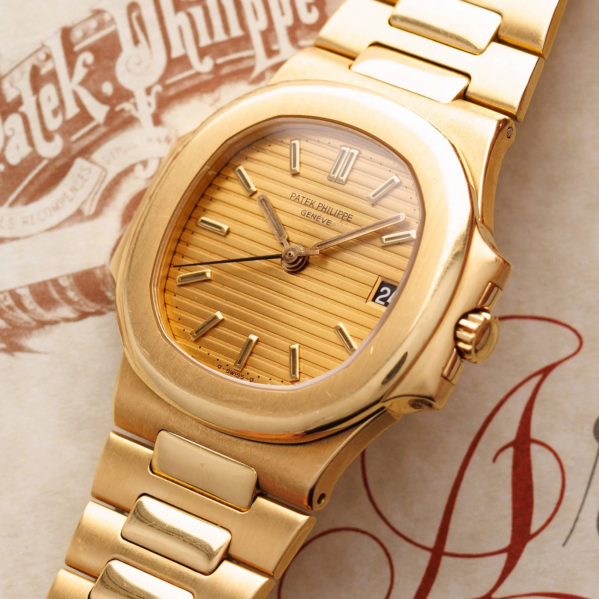 Patek Philippe Yellow Gold Nautilus Watch Ref. 3800 - Image 2