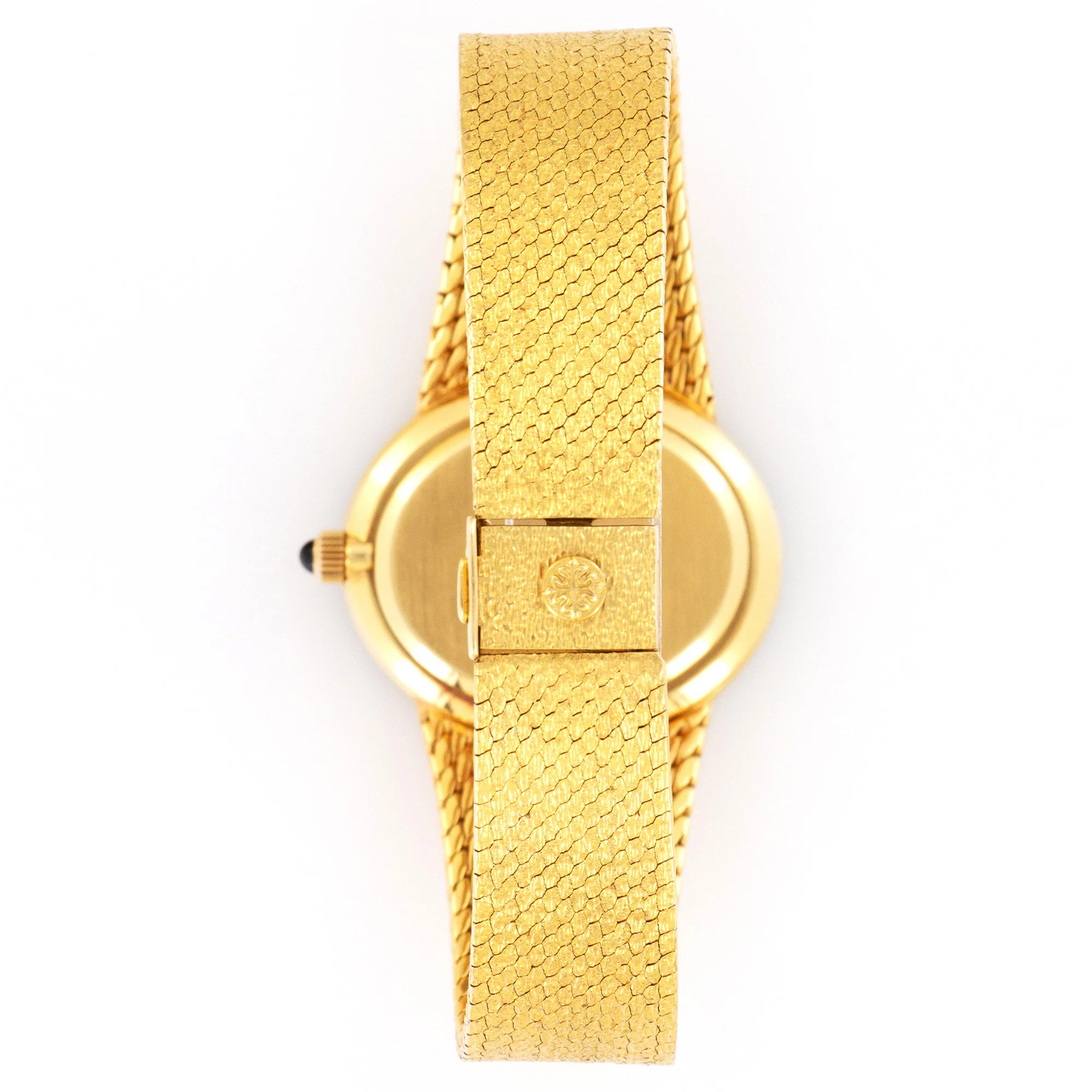 Patek Philippe Yellow Gold Onyx Diamond Watch - Image 5