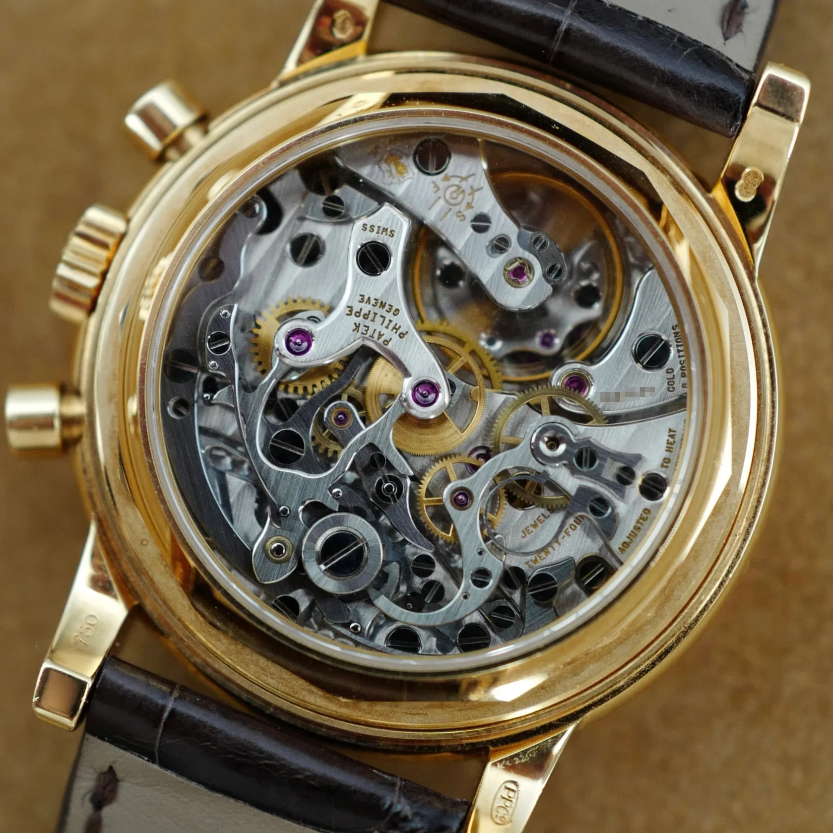 Patek Philippe Yellow Gold Perpetual Calendar Chronograph Watch Ref. 3970 - Image 4