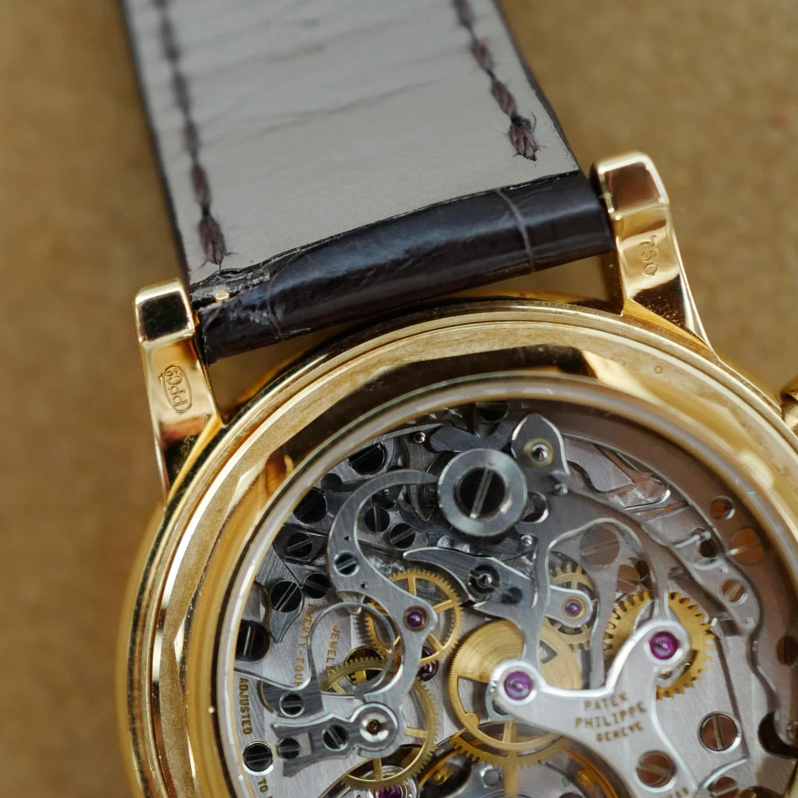 Patek Philippe Yellow Gold Perpetual Calendar Chronograph Watch Ref. 3970 - Image 7