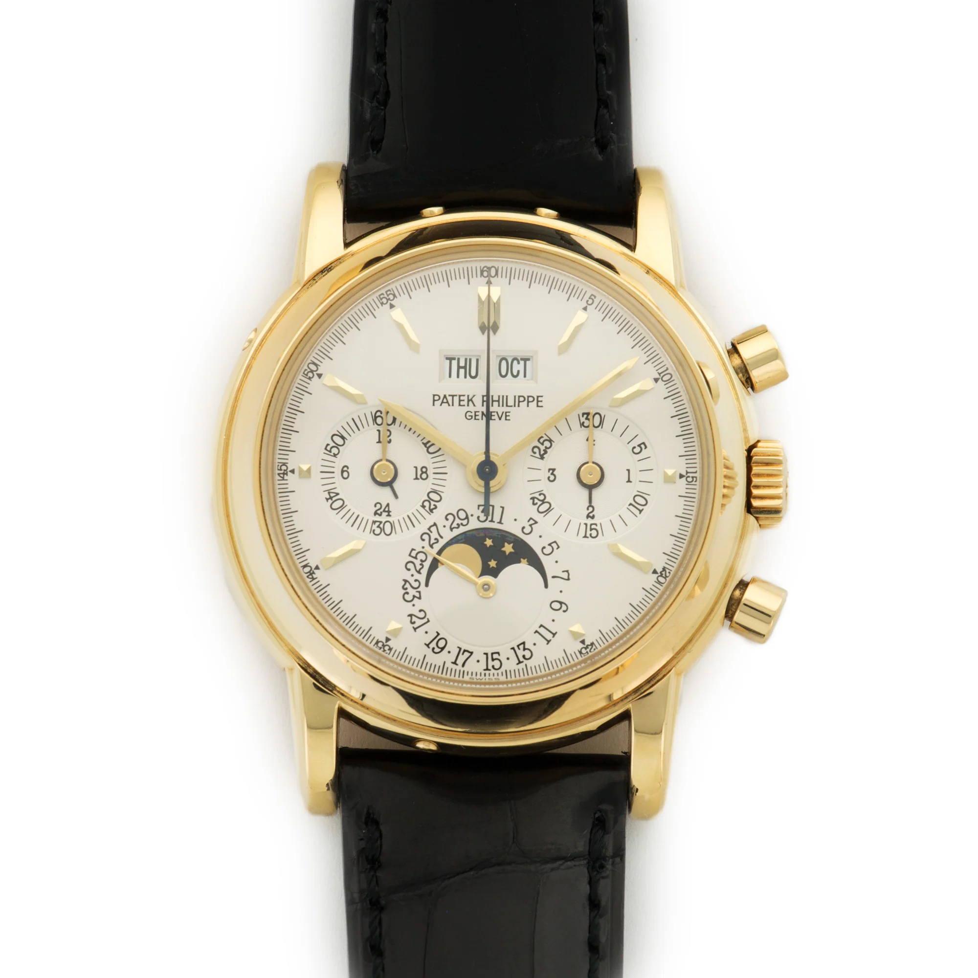 Patek Philippe Yellow Gold Perpetual Calendar Chrono Watch Ref. 3970