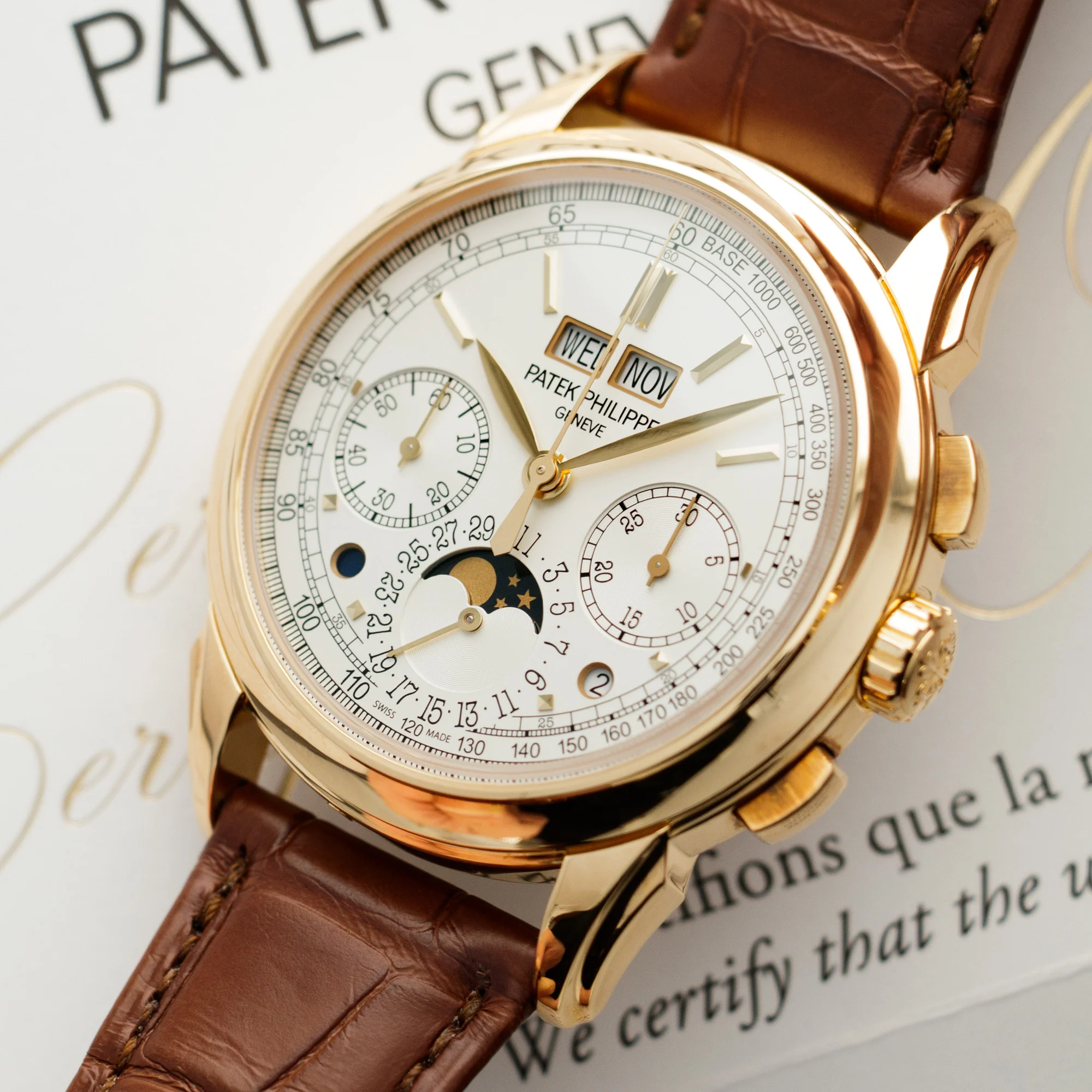 Patek Philippe Yellow Gold Perpetual Calendar Chronograph Ref. 5270 - Image 2