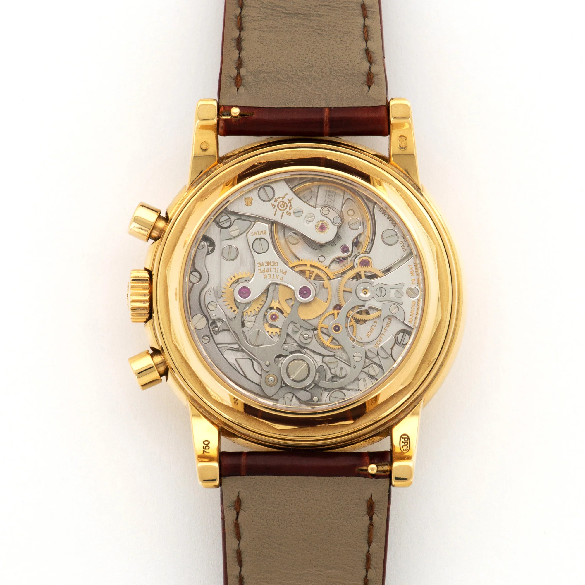 Patek Philippe Yellow Gold Perpetual Calendar Chronograph Watch Ref. 3970 - Image 4