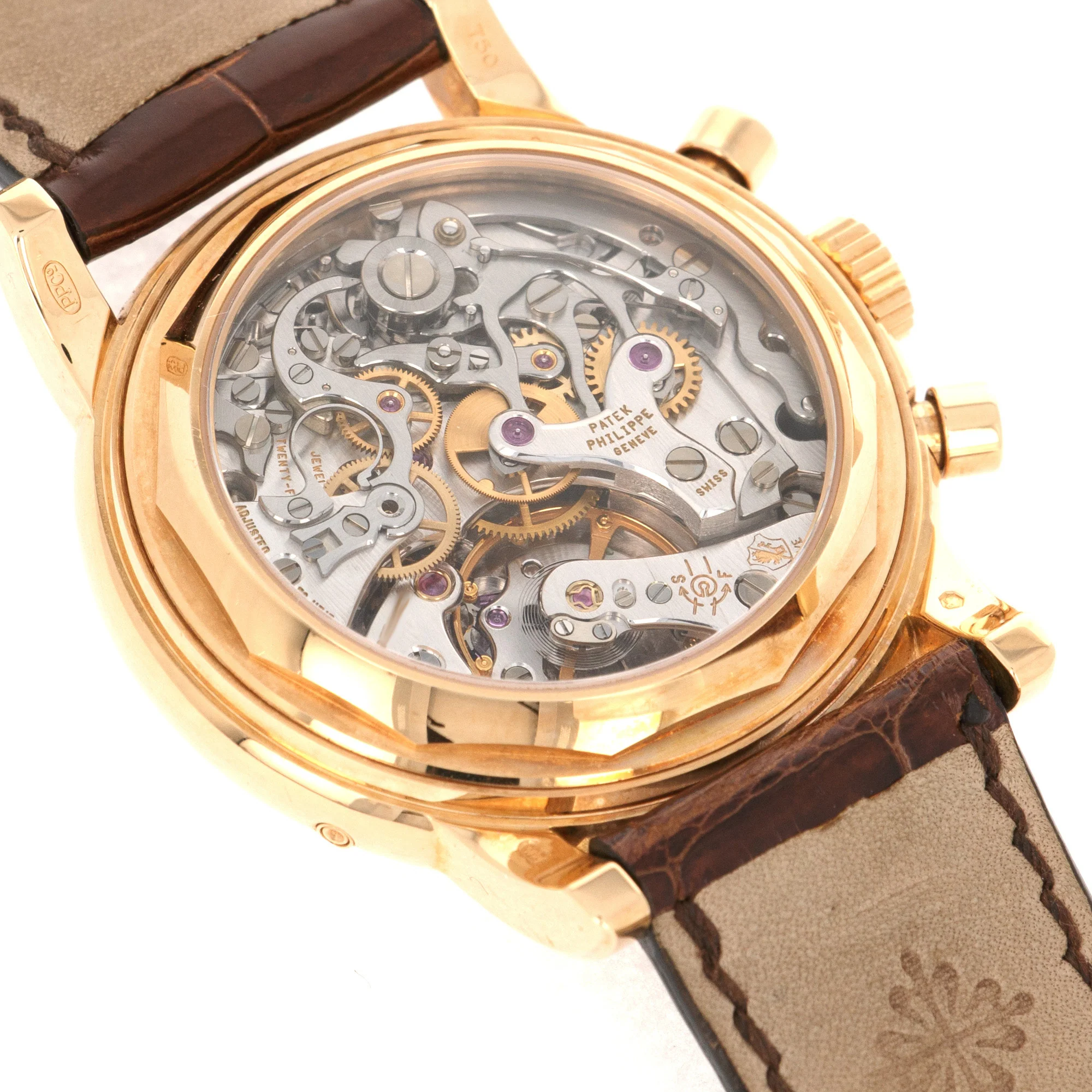 Patek Philippe Yellow Gold Perpetual Calendar Chronograph Watch Ref. 3970 - Image 5