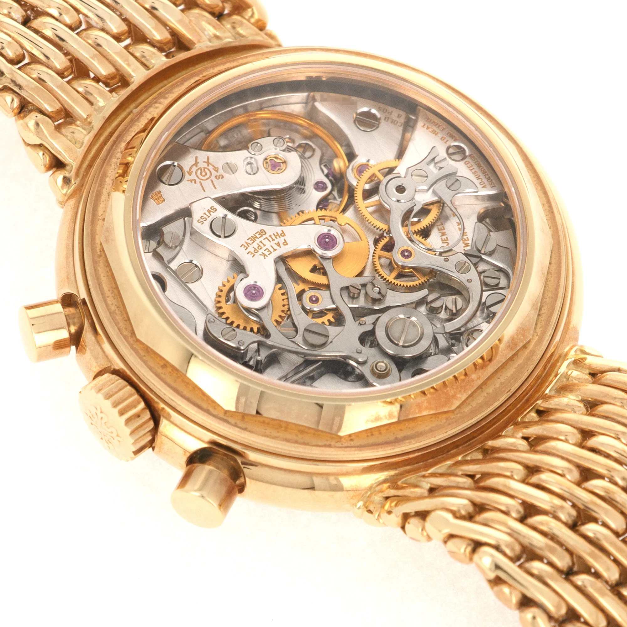 Patek Philippe Yellow Gold Perpetual Calendar Chronograph Watch Ref. 3970 - Image 5