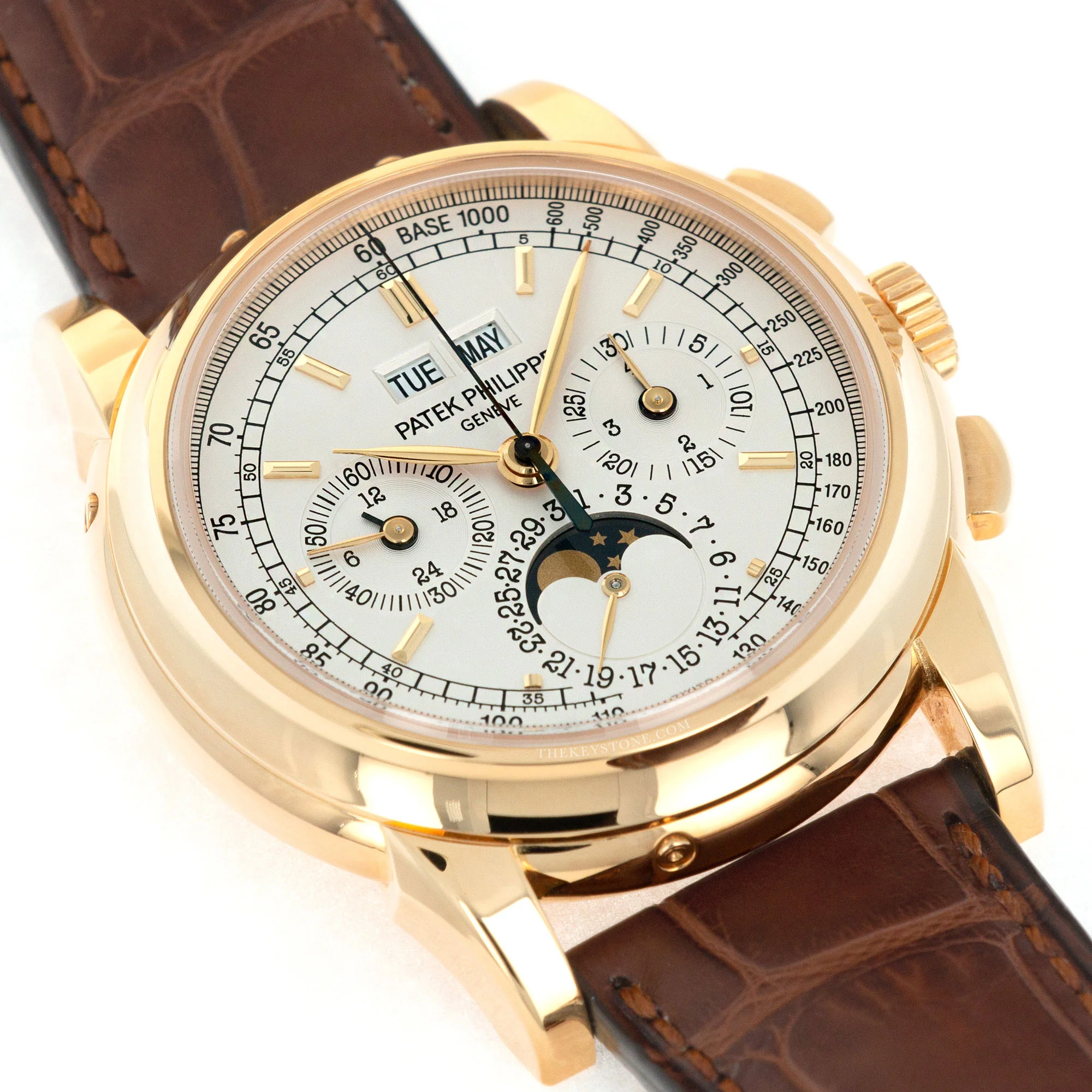 Patek Philippe Yellow Gold Perpetual Calendar Chronograph Watch Ref. 5970 - Image 4