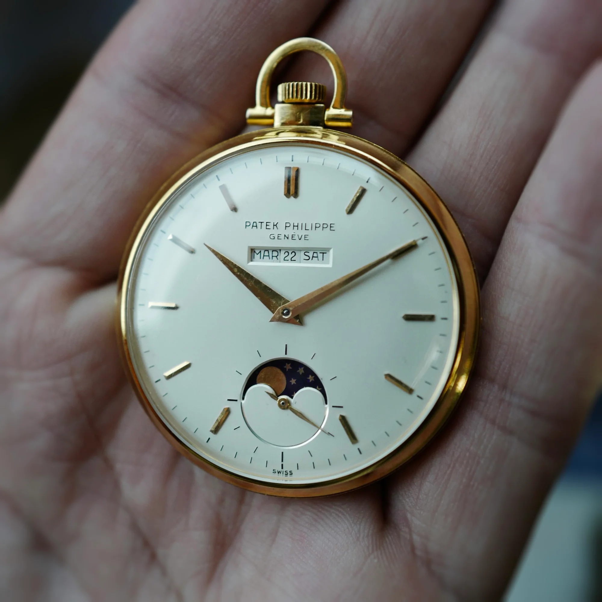 Patek Philippe Yellow Gold Perpetual Calendar Pocket Watch Ref. 725/2 - Image 6