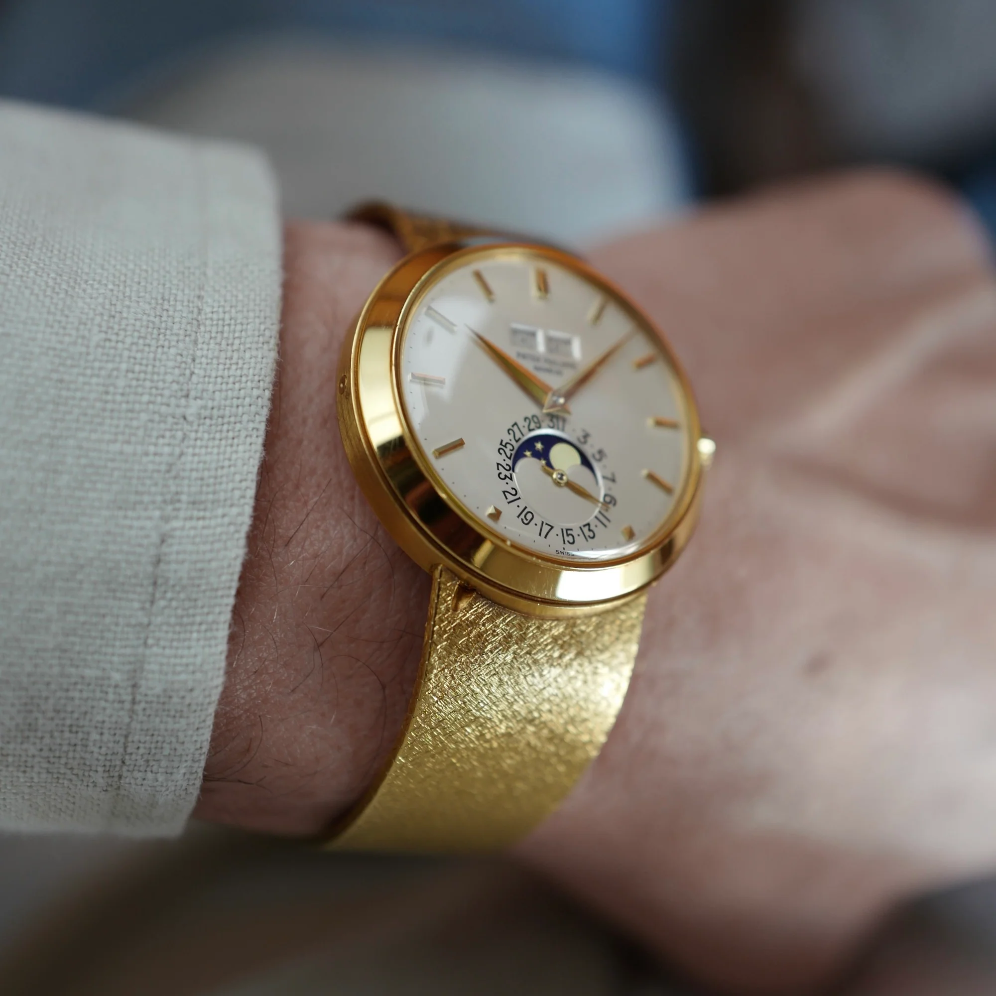 Patek Philippe Yellow Gold Perpetual Calendar Ref. 3448 on a Bracelet - Image 4