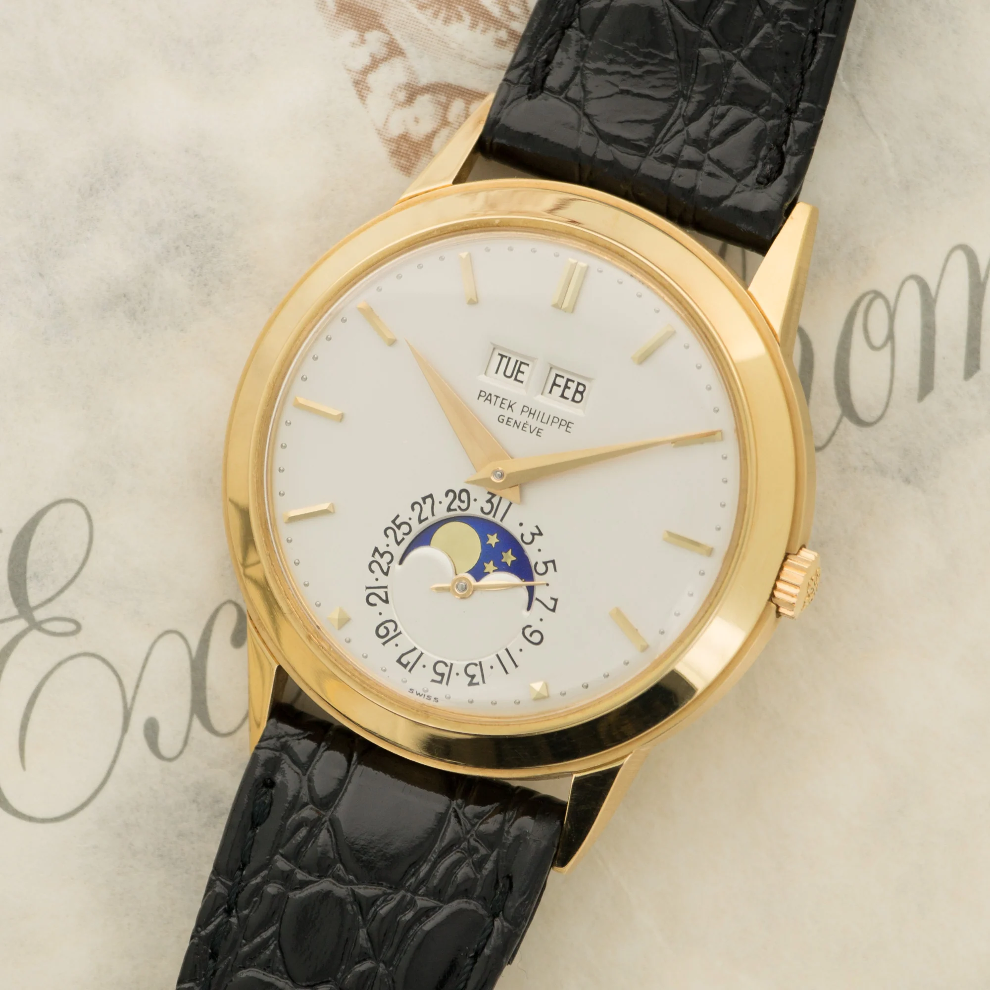 Patek Philippe Yellow Gold Perpetual Calendar Watch Ref. 3448 - Image 2
