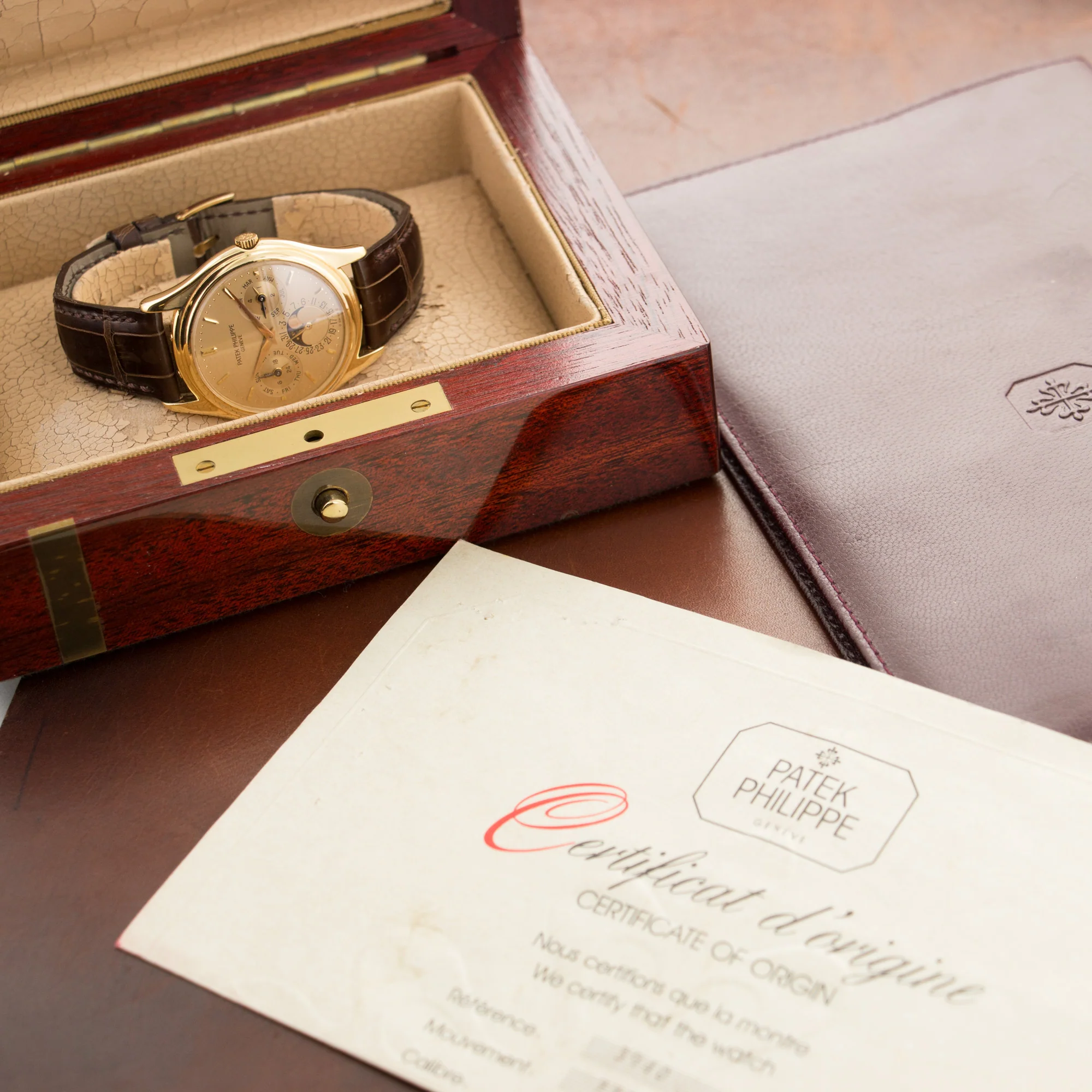 Patek Philippe Yellow Gold Perpetual Calendar Watch Ref. 3940 - Image 5