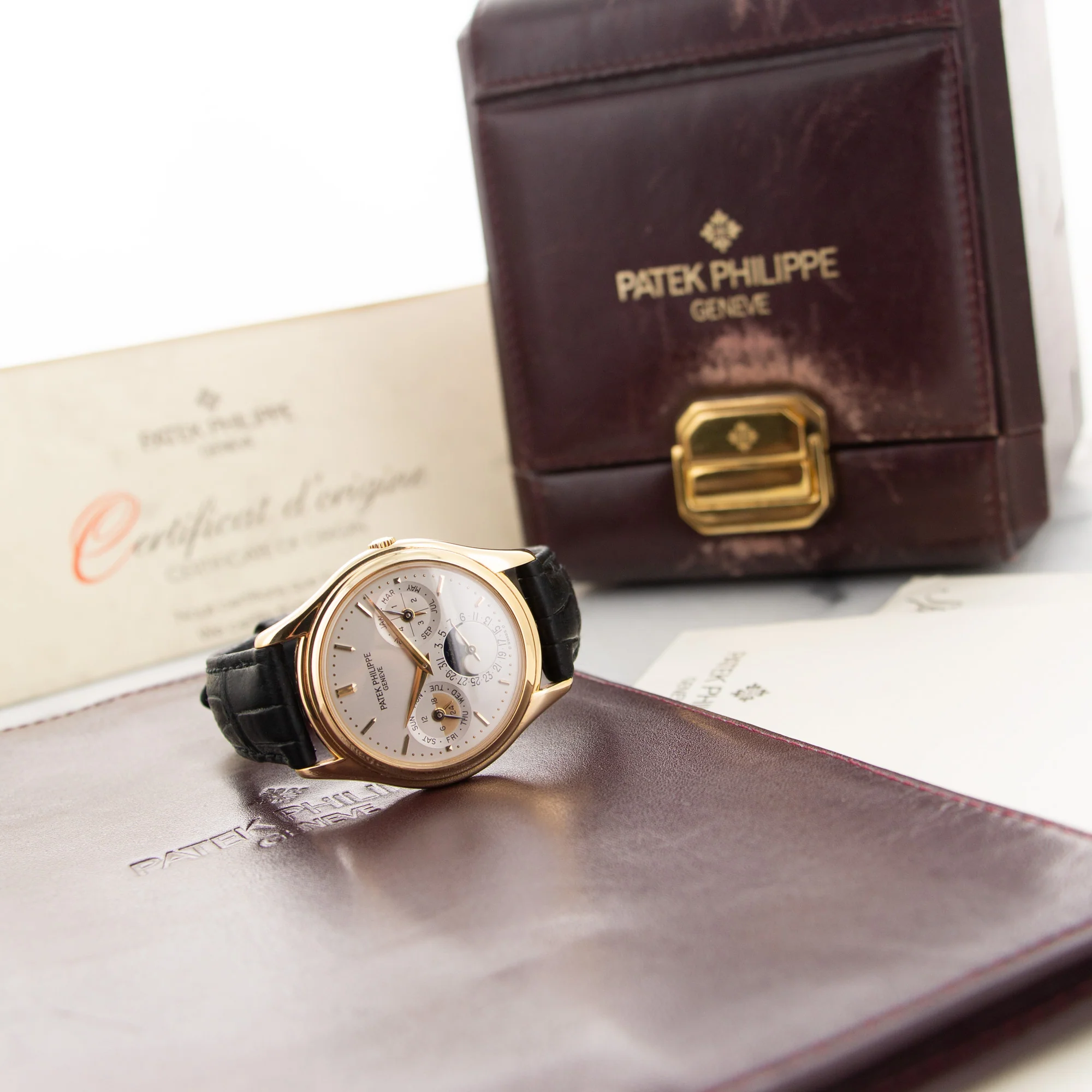 Patek Philippe Yellow Gold Perpetual Calendar Watch Ref. 3940 - Image 6