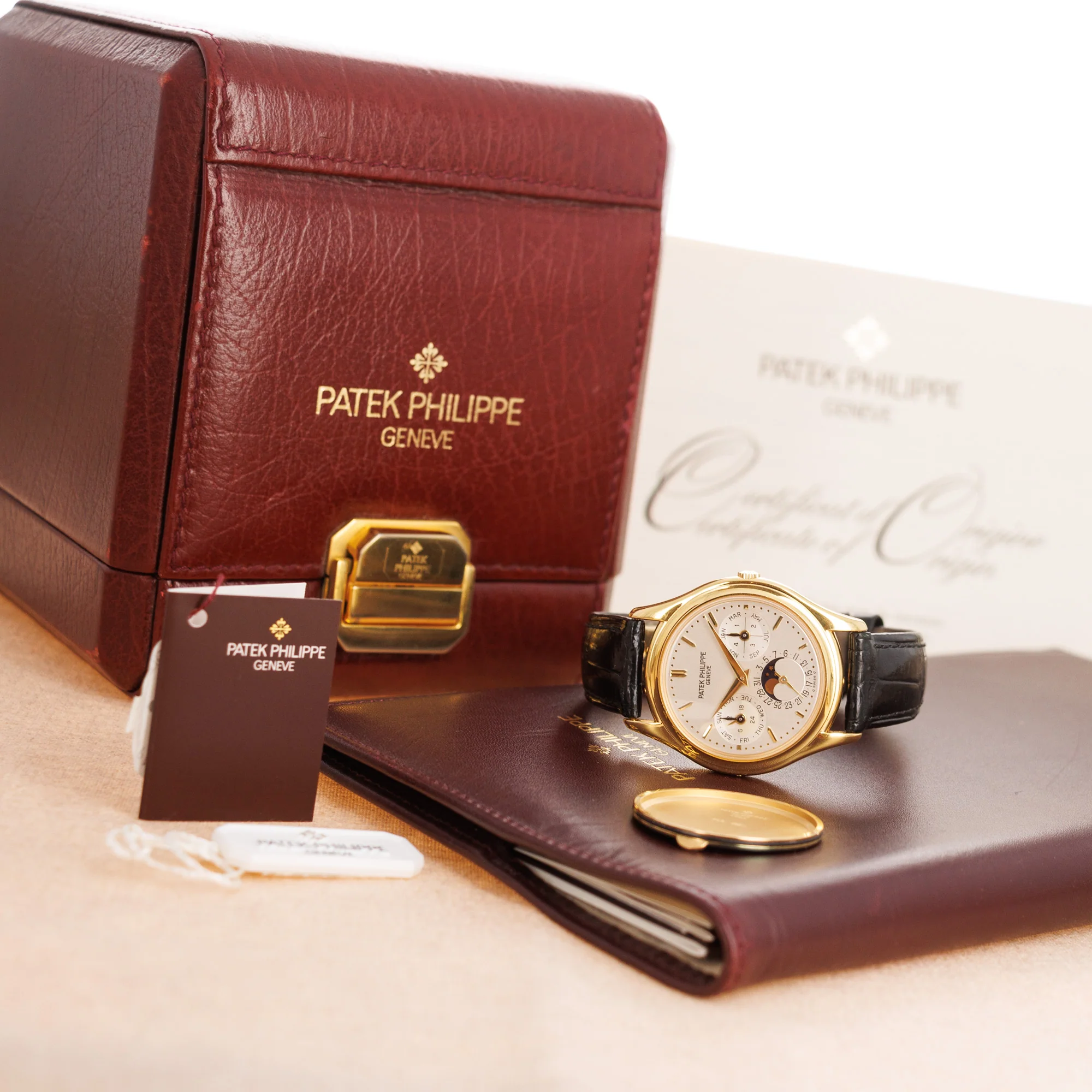 Patek Philippe Yellow Gold Perpetual Calendar Watch Ref. 3940 - Image 9