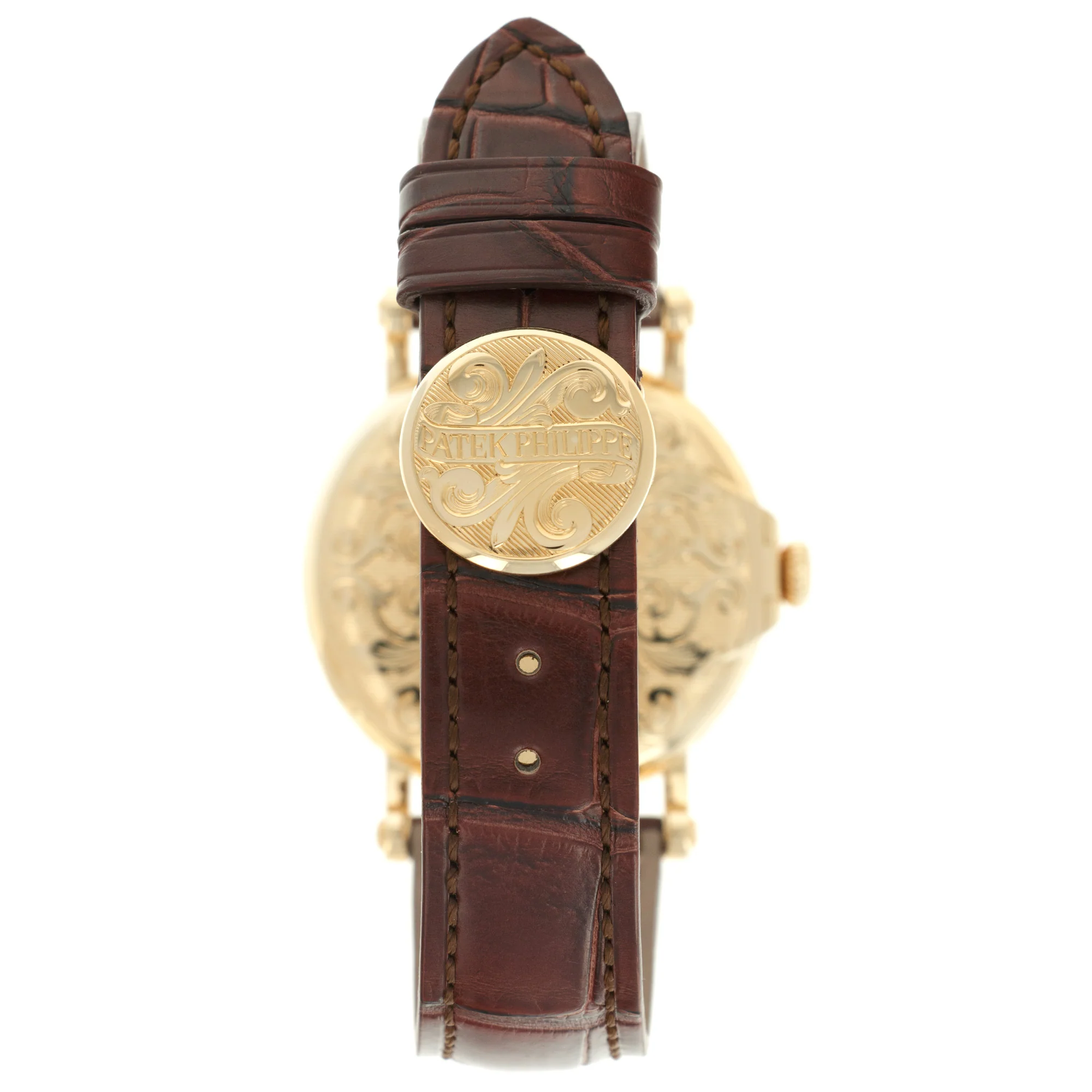Patek Philippe Yellow Gold Perpetual Hand-Engraved Watch Ref. 5160 - Image 9