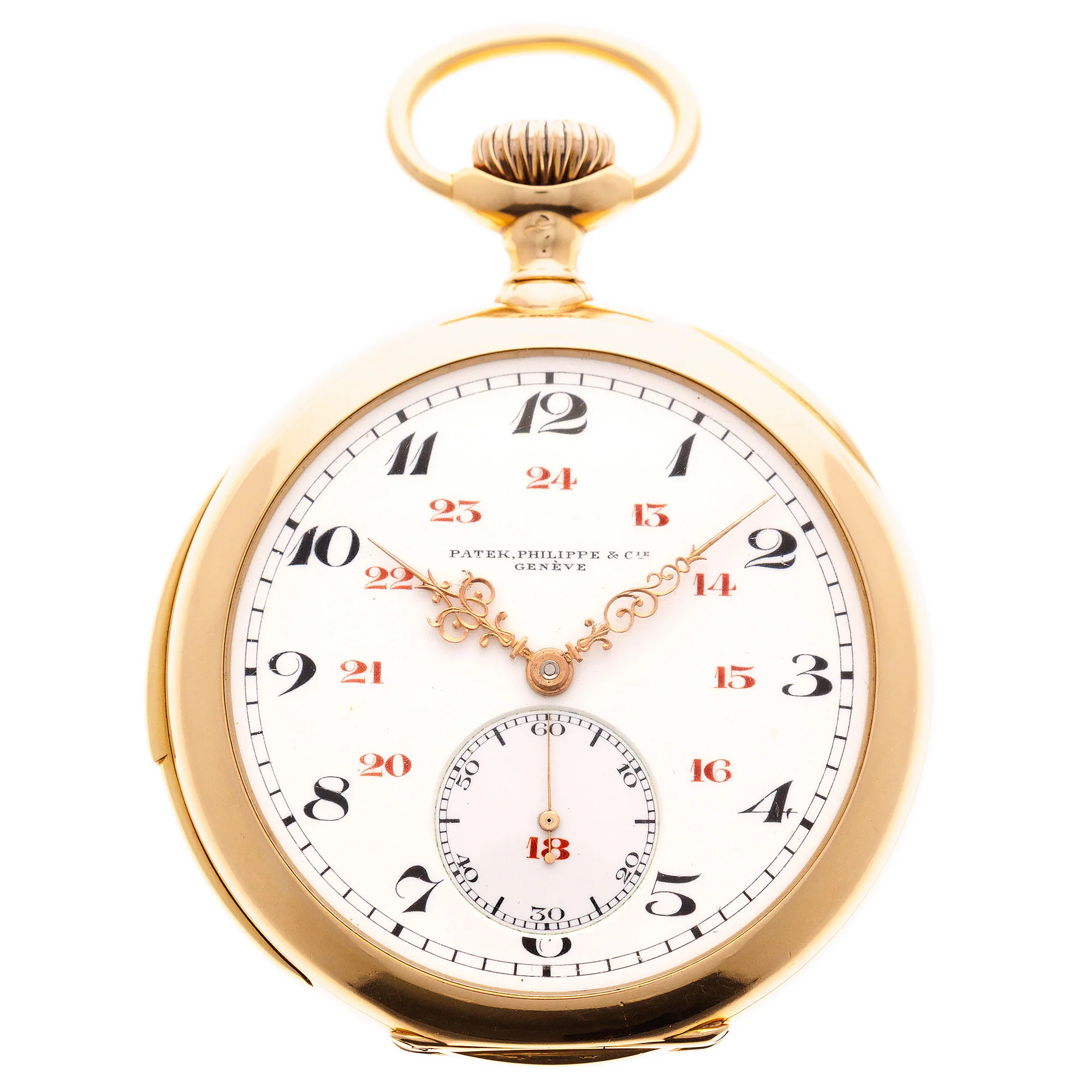 Patek Philippe Yellow Gold Pocket Watch Minute Repeater, Circa 1905