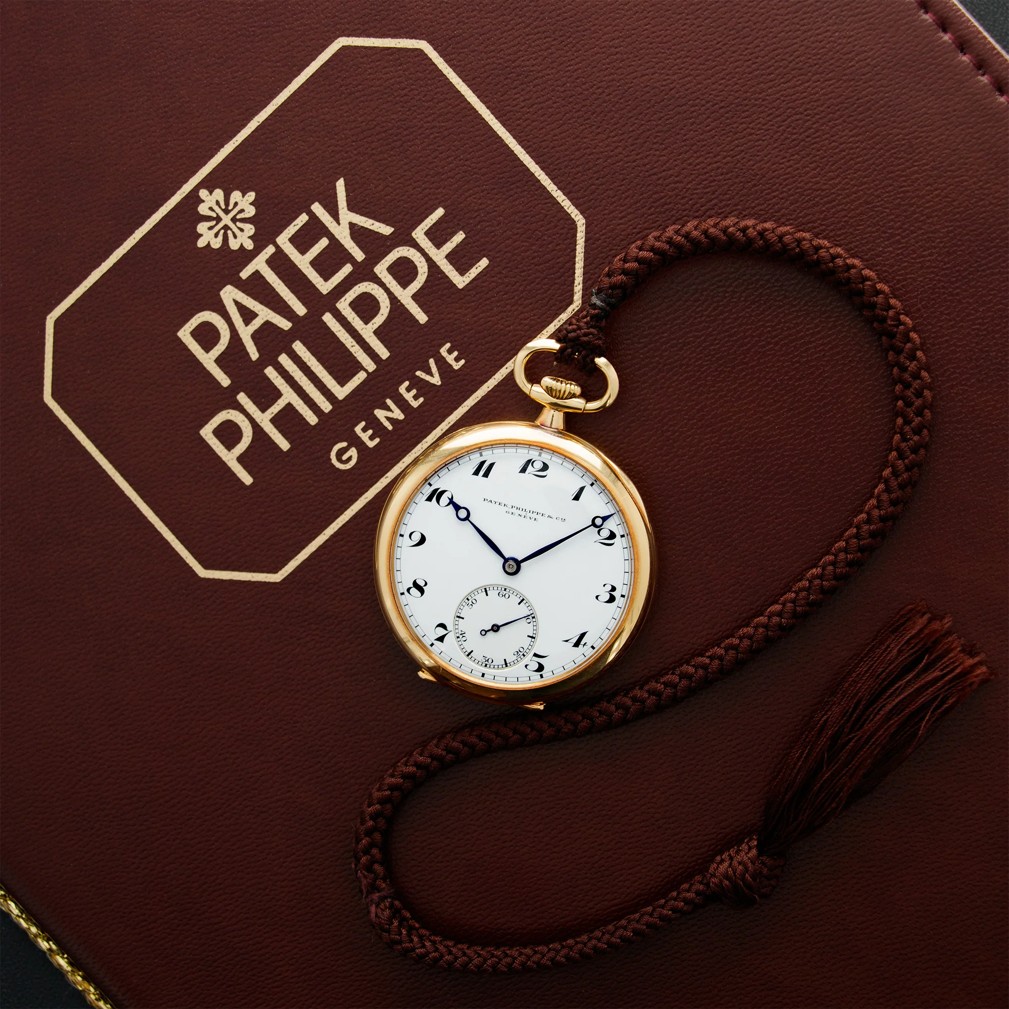 Patek Philippe Yellow Gold Pocket Watch with Original Paperwork - Image 2