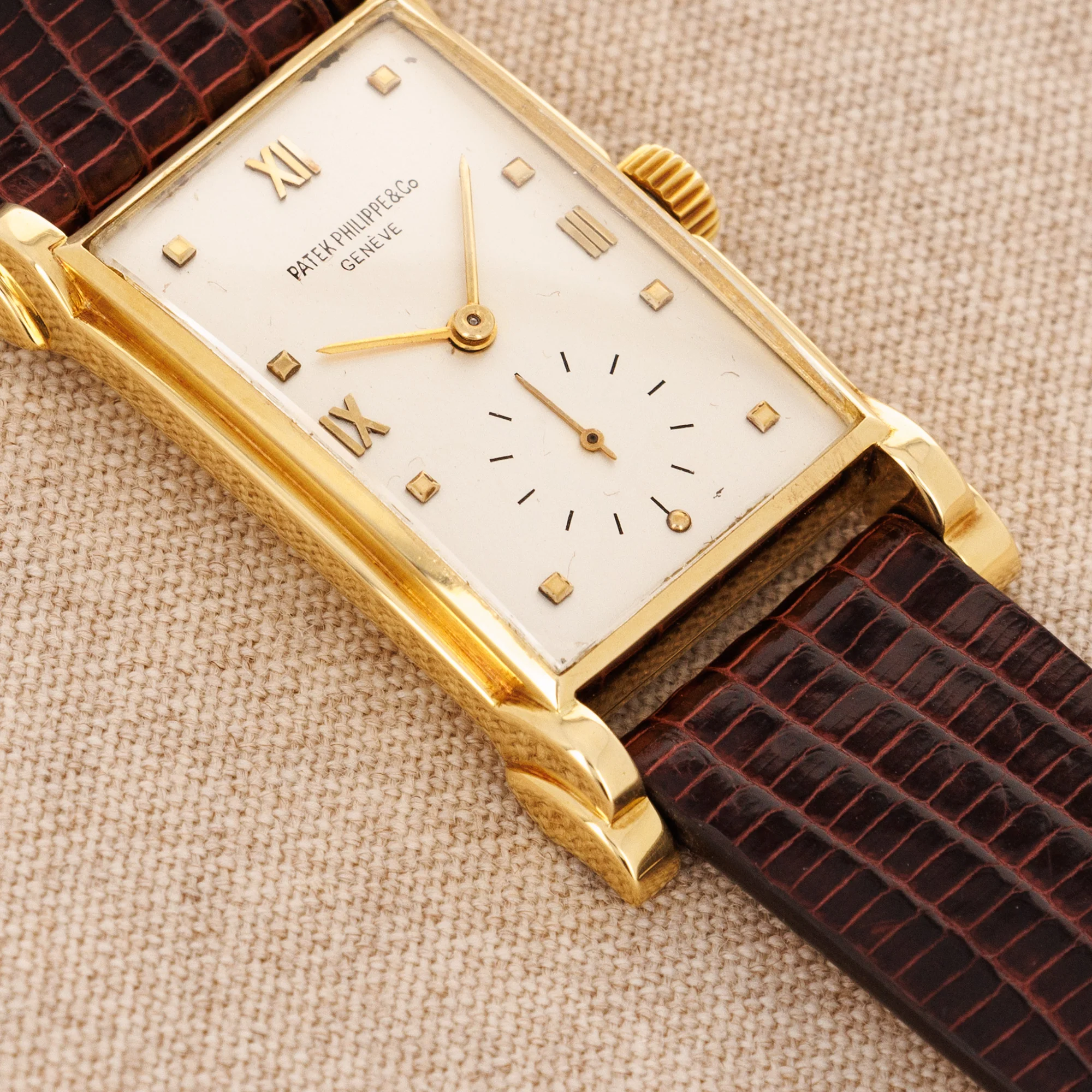 Patek Philippe Yellow Gold Rectangular Watch Ref. 2415 - Image 3