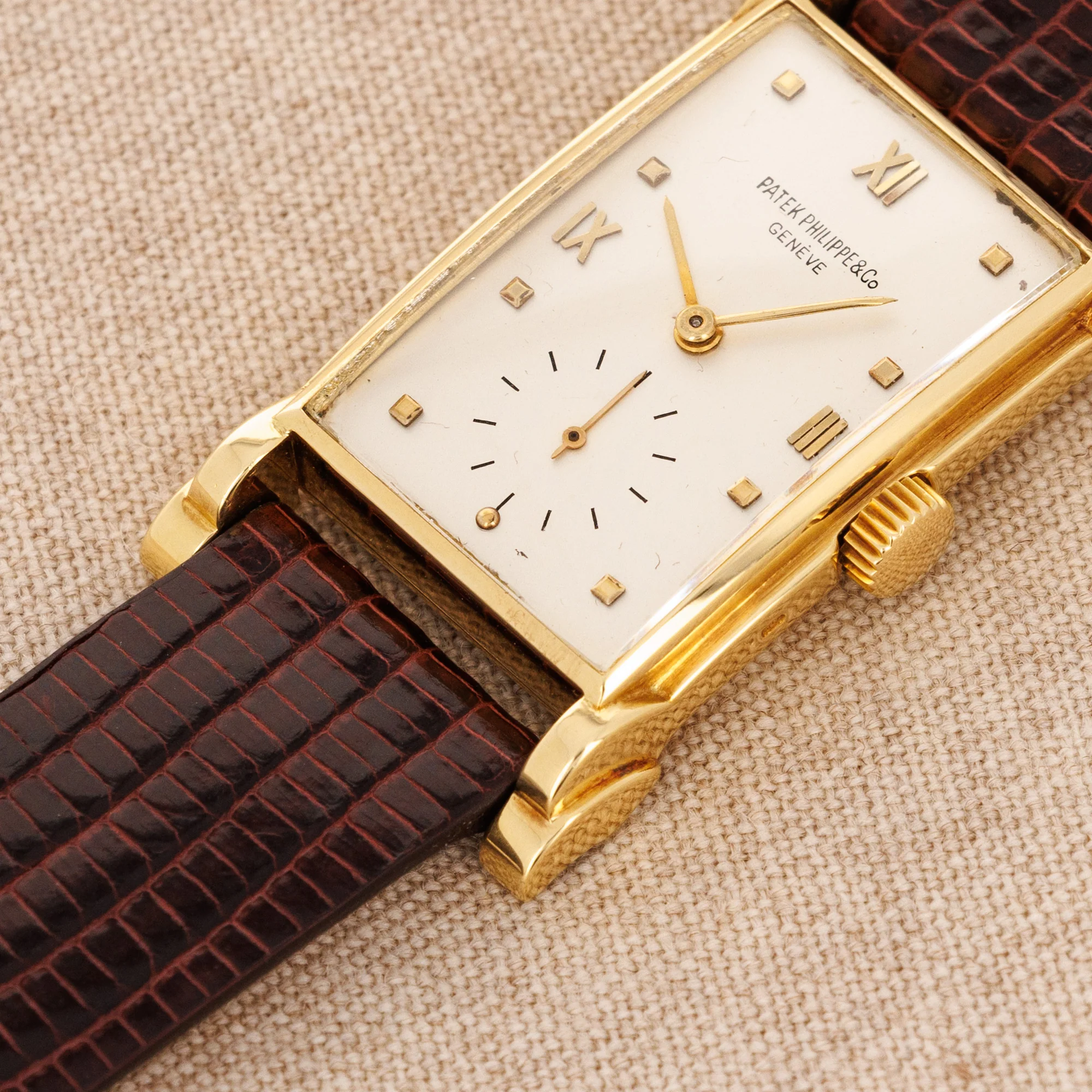 Patek Philippe Yellow Gold Rectangular Watch Ref. 2415 - Image 4