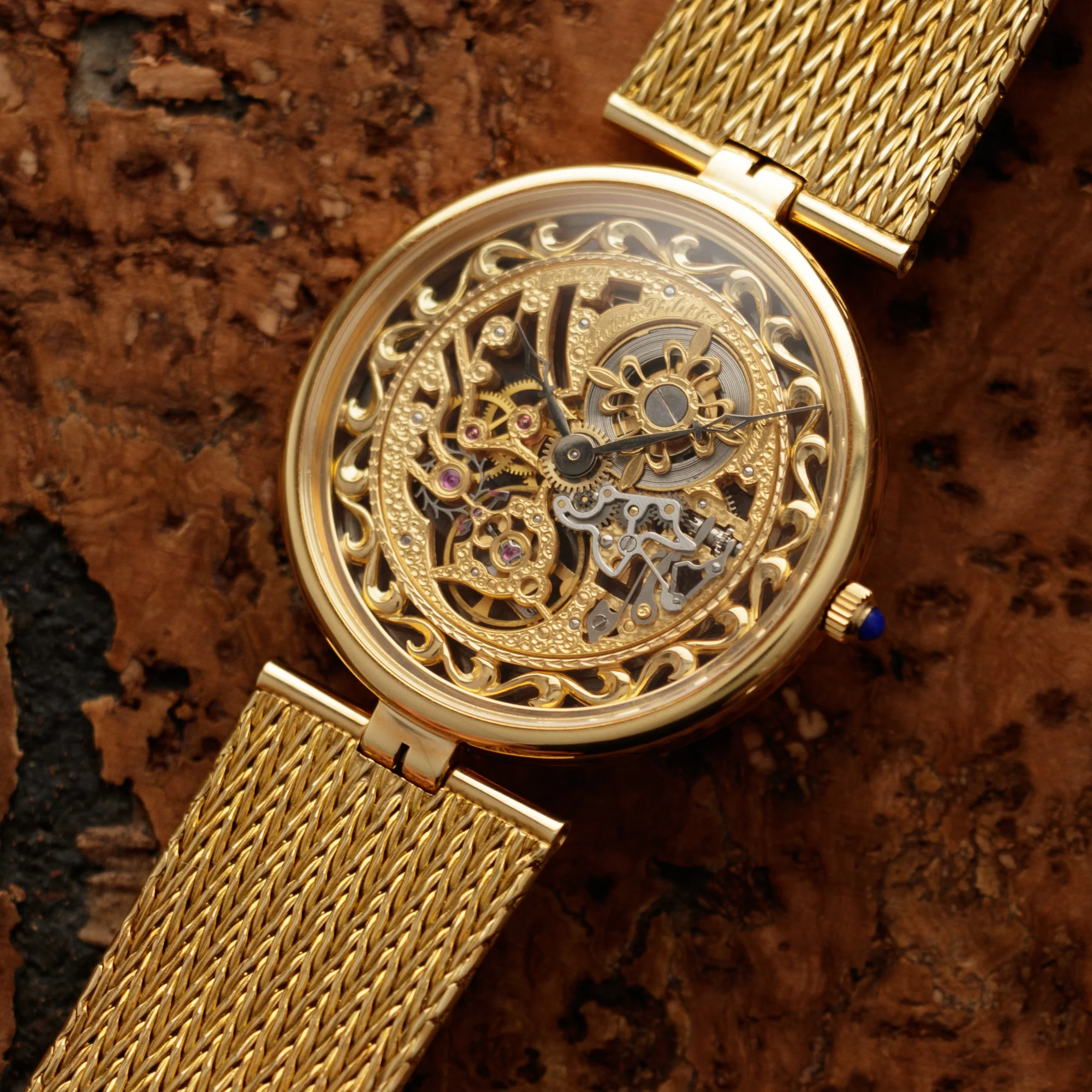 Patek Philippe Yellow Gold Skeleton Watch Ref. 3883 - Image 2