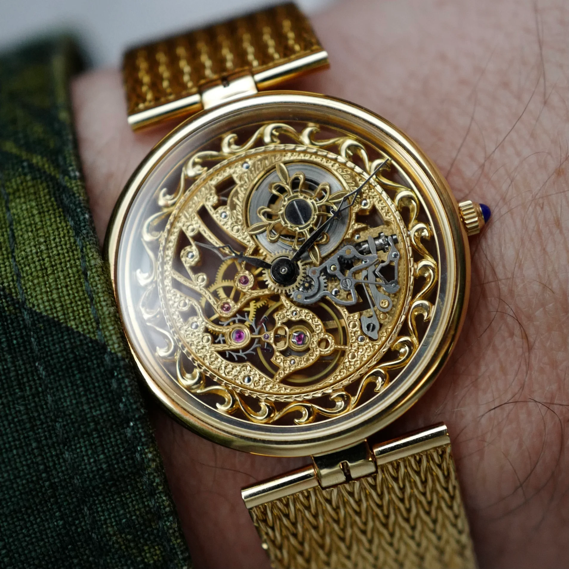 Patek Philippe Yellow Gold Skeleton Watch Ref. 3883 - Image 6