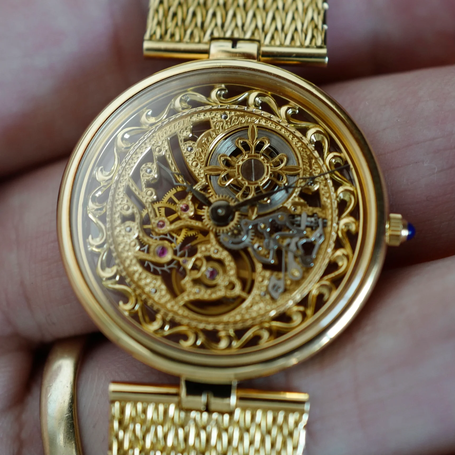 Patek Philippe Yellow Gold Skeleton Watch Ref. 3883 - Image 7