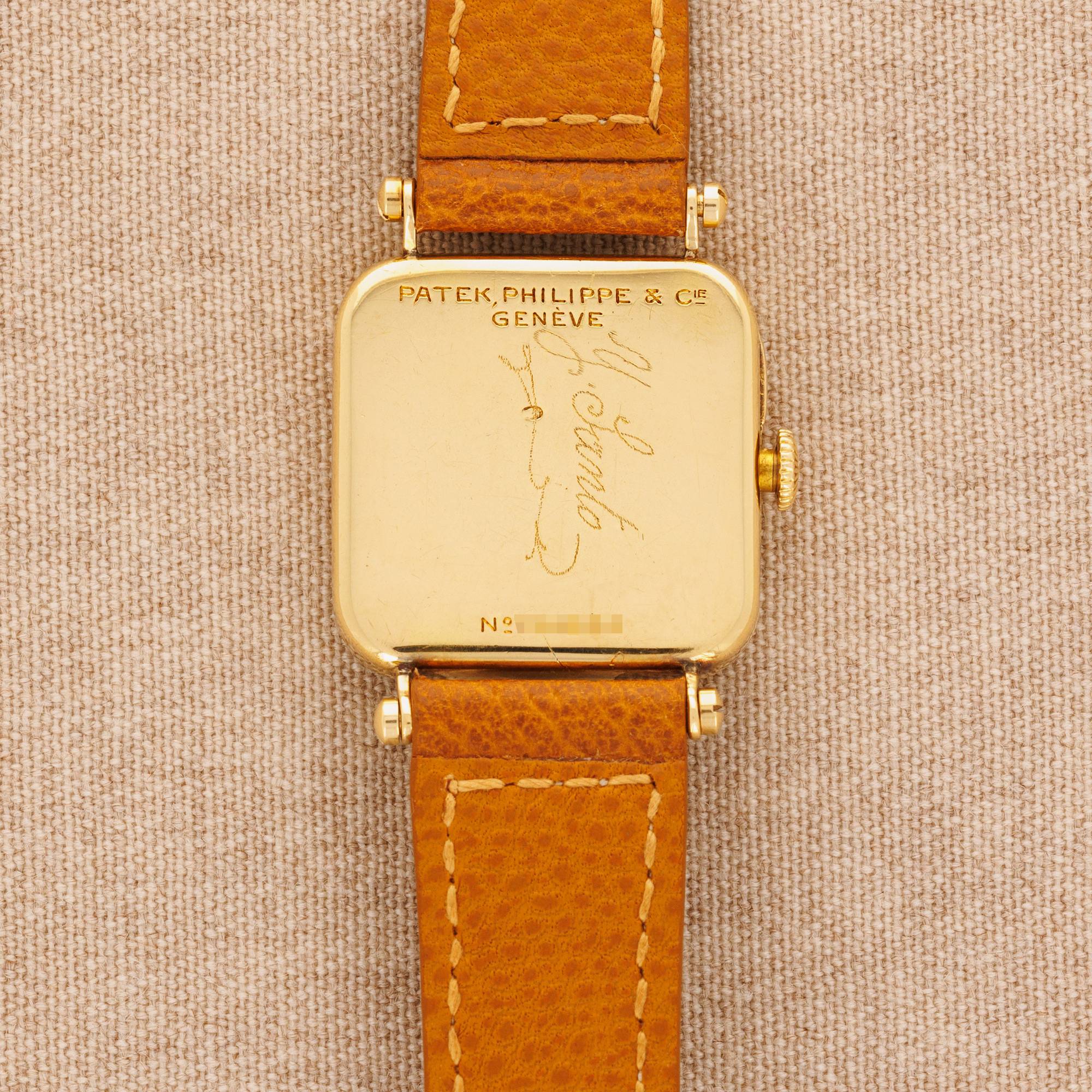 Patek Philippe Yellow Gold Square Watch Ref. 5 from 1920 - Image 3