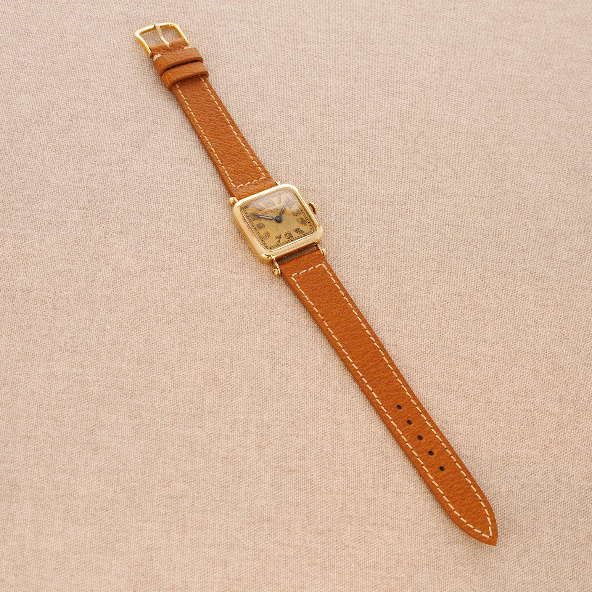 Patek Philippe Yellow Gold Square Watch Ref. 5 from 1920 - Image 4