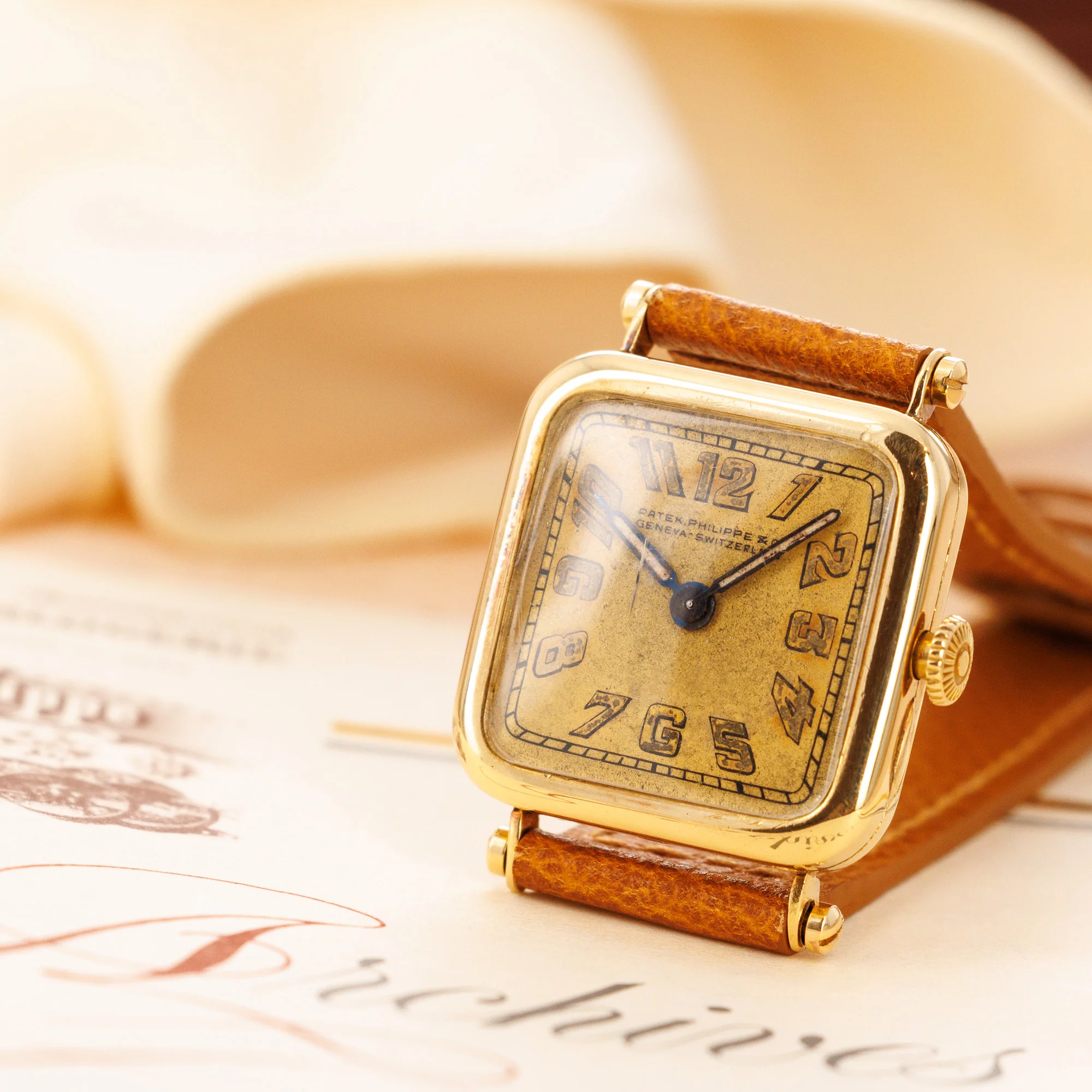 Patek Philippe Yellow Gold Square Watch Ref. 5 from 1920 - Image 5