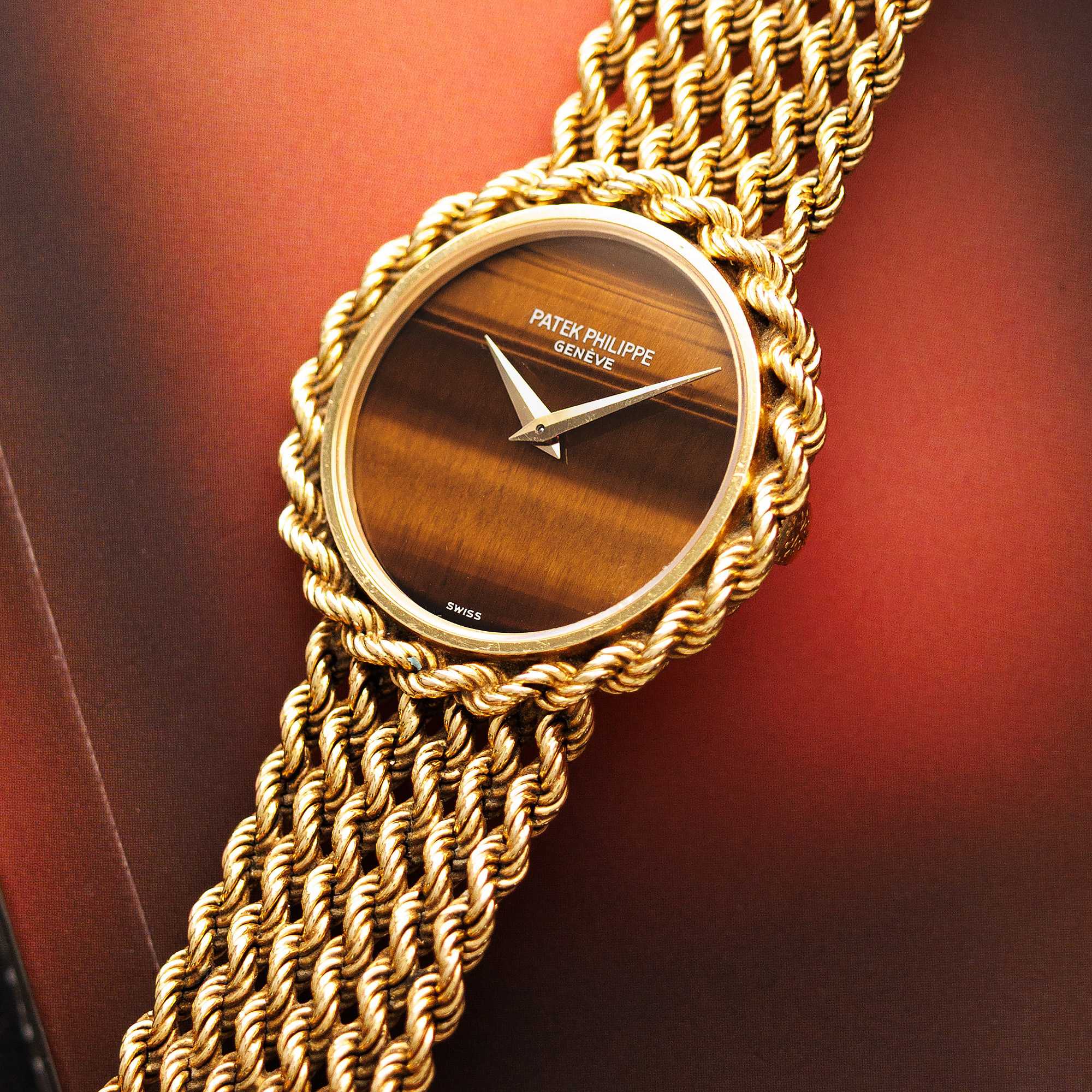 Patek Philippe Yellow Gold Tigerseye Watch Ref. 4282 - Image 2