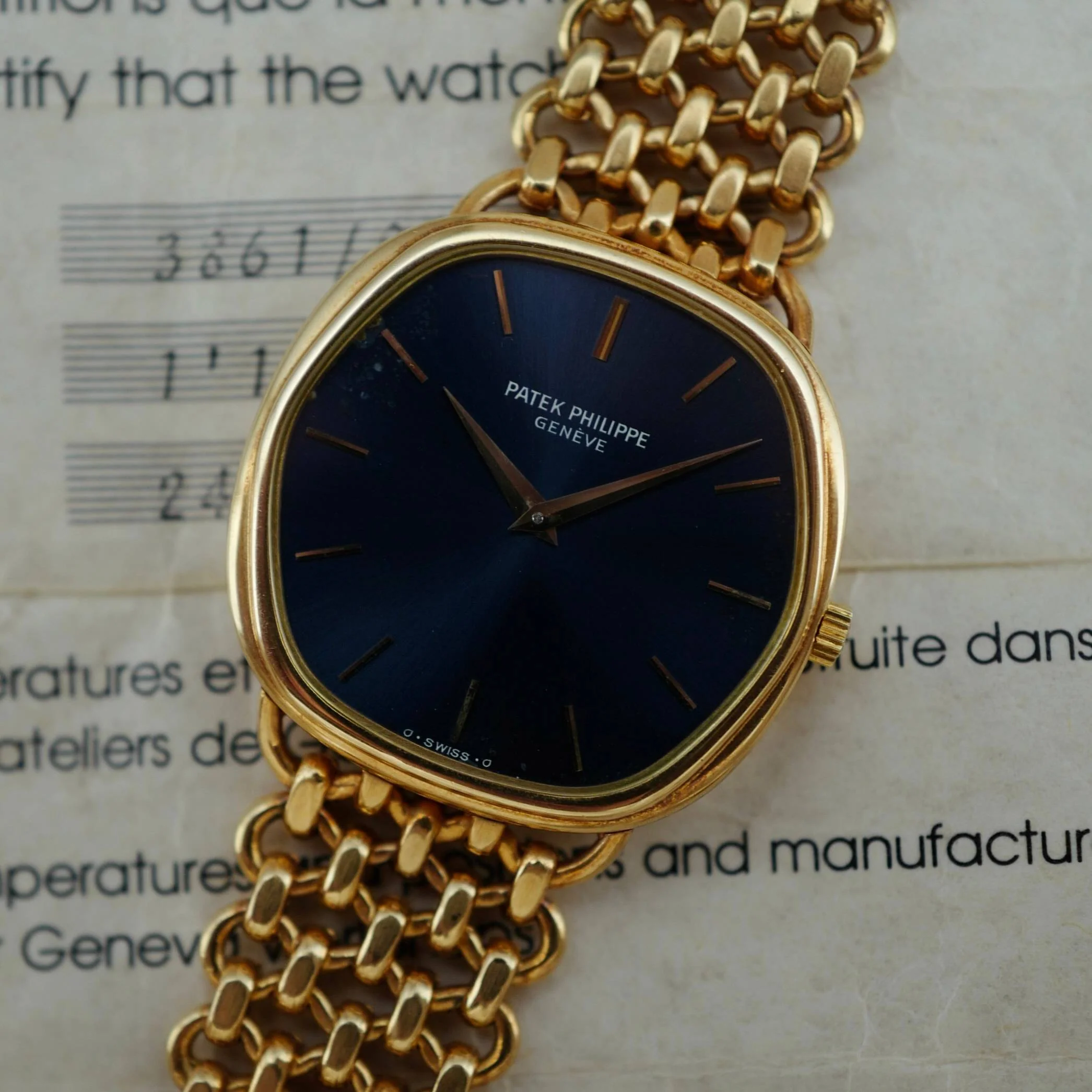Patek Philippe Yellow Gold Vintage Automatic Watch Ref. 3861/02 with Papers - Image 5