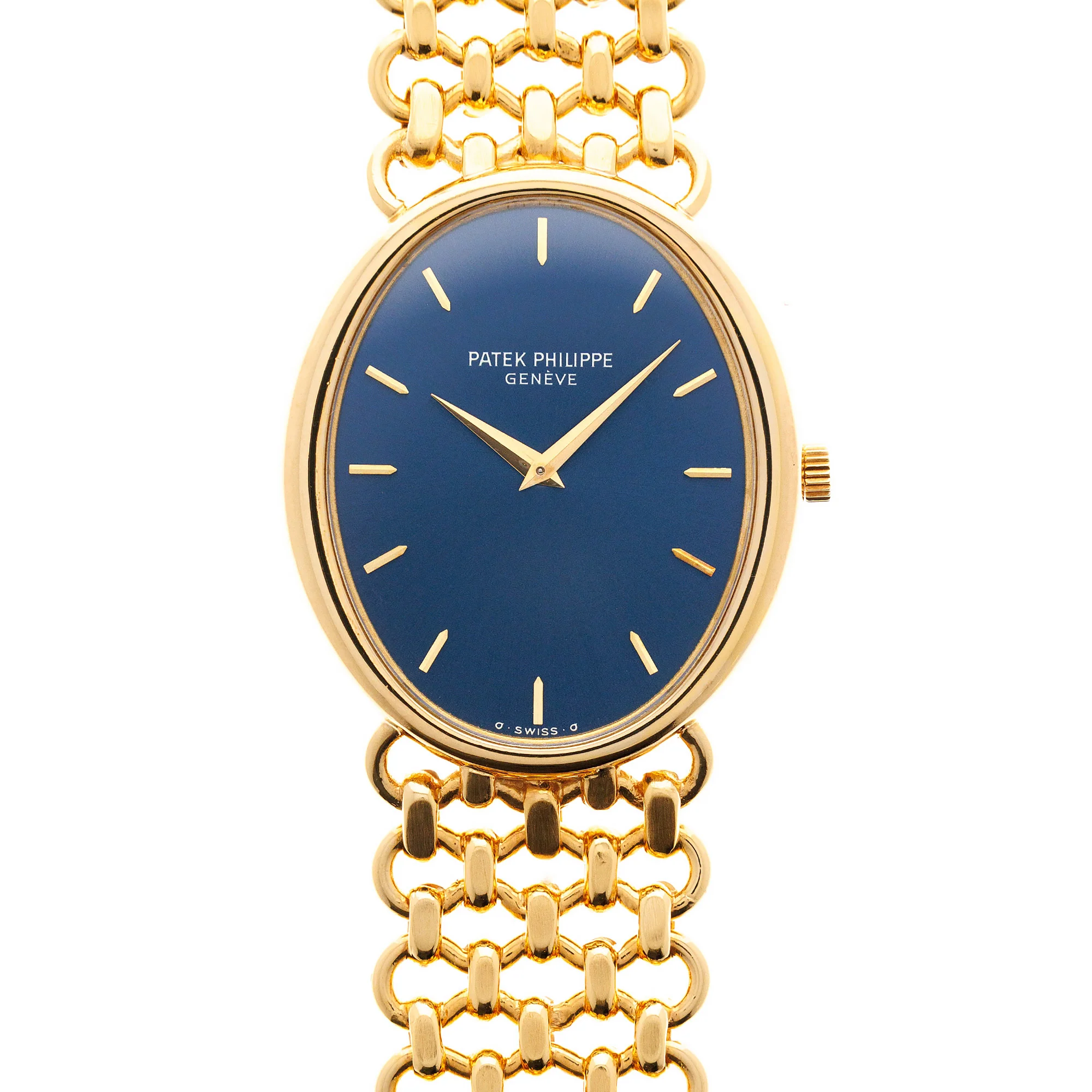 Patek Philippe Yellow Gold Vintage Jumbo Ellipse Ref. 3798/3 on JPE Chain Band