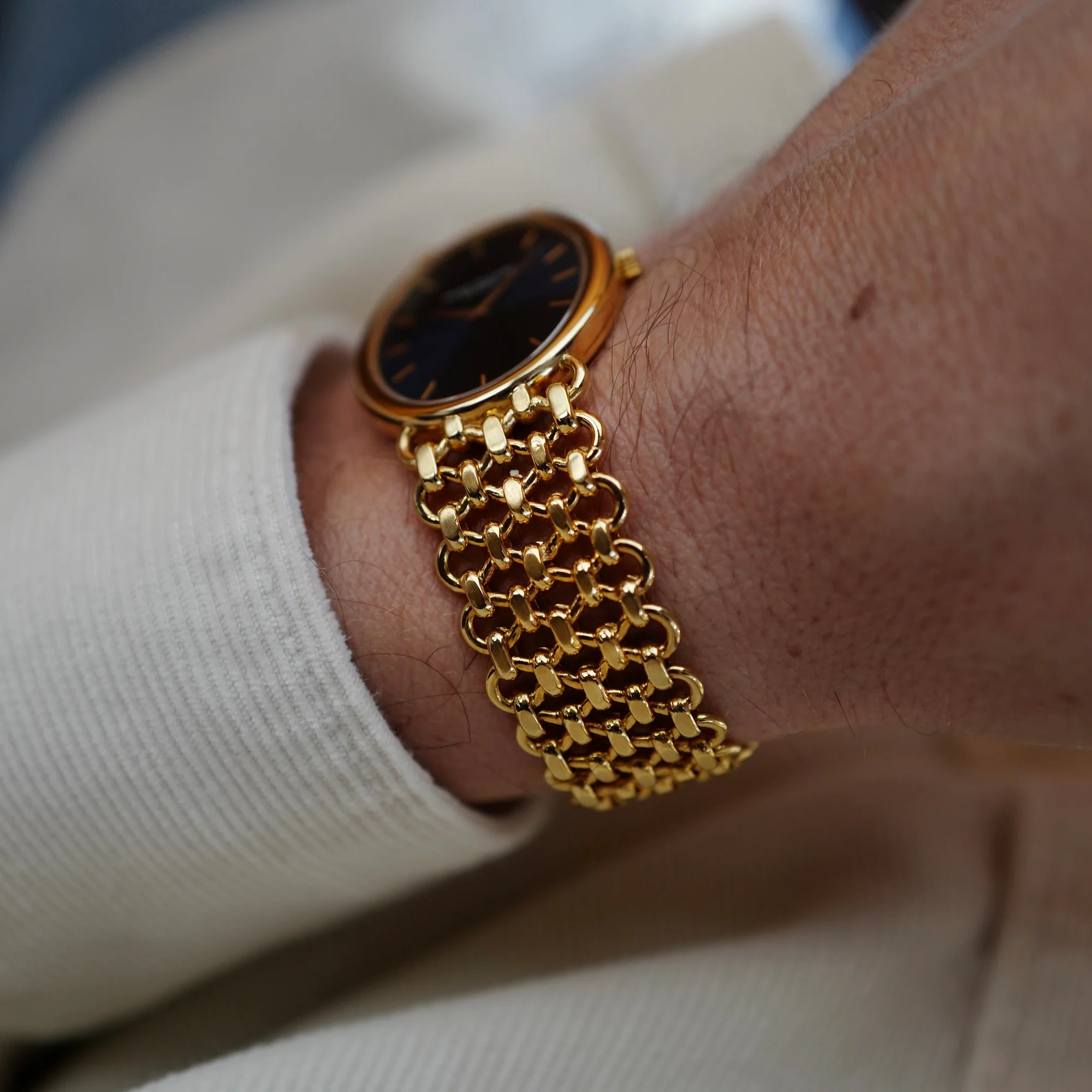 Patek Philippe Yellow Gold Vintage Jumbo Ellipse Ref. 3798/3 on JPE Chain Band - Image 7