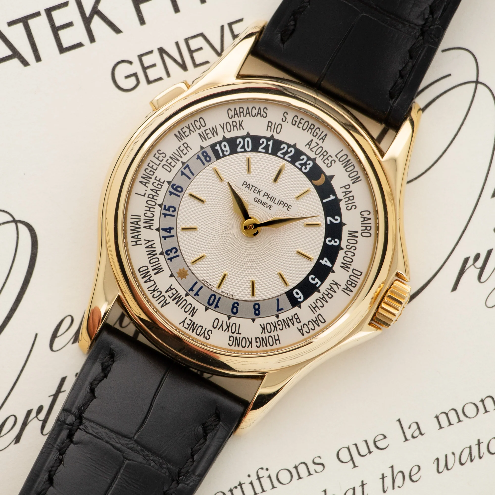 Patek Philippe Yellow Gold World Time Watch Ref. 5110, with Original Box and Papers - Image 2