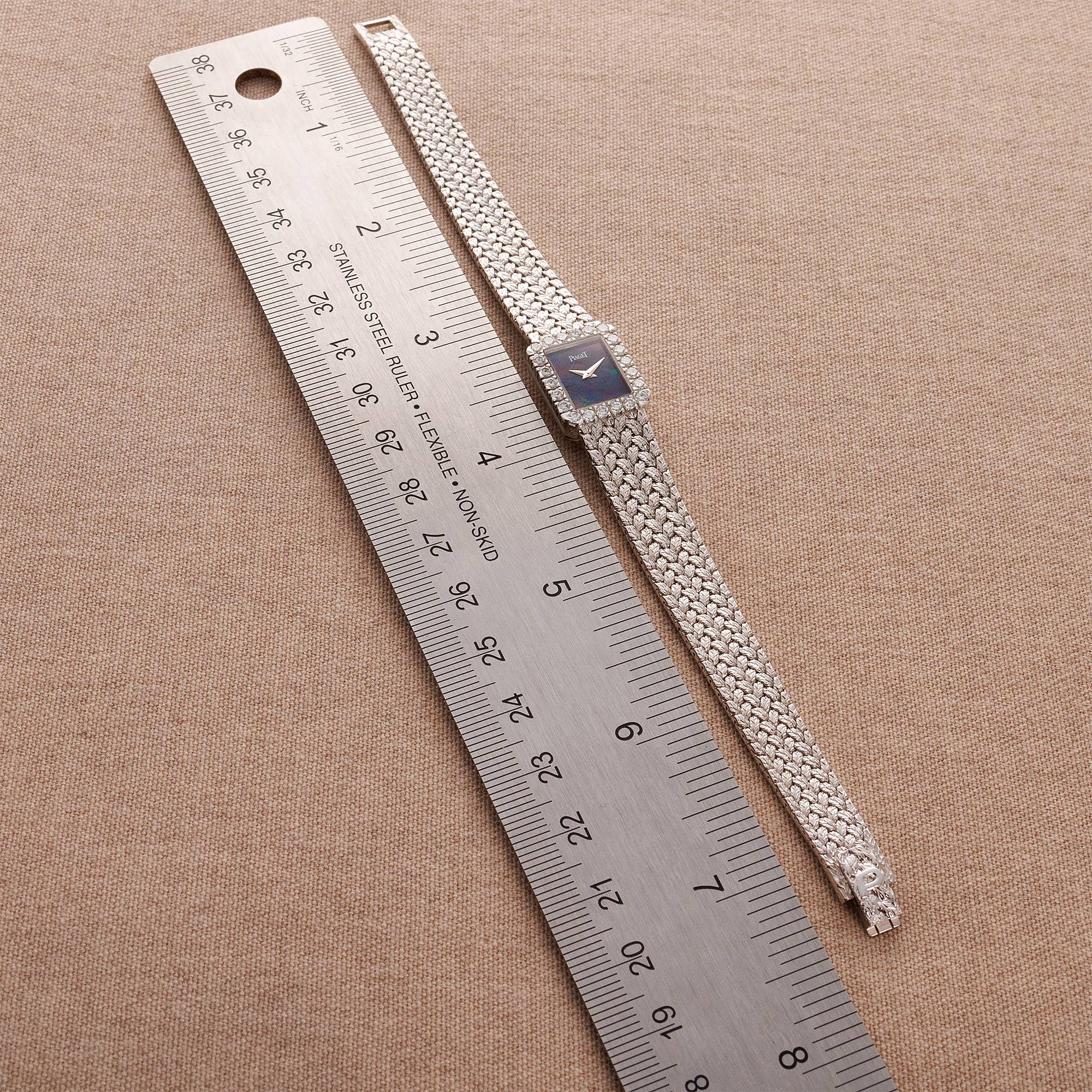 Piaget White Gold Bracelet Watch Ref. 45244 with Opal Dial - Image 4