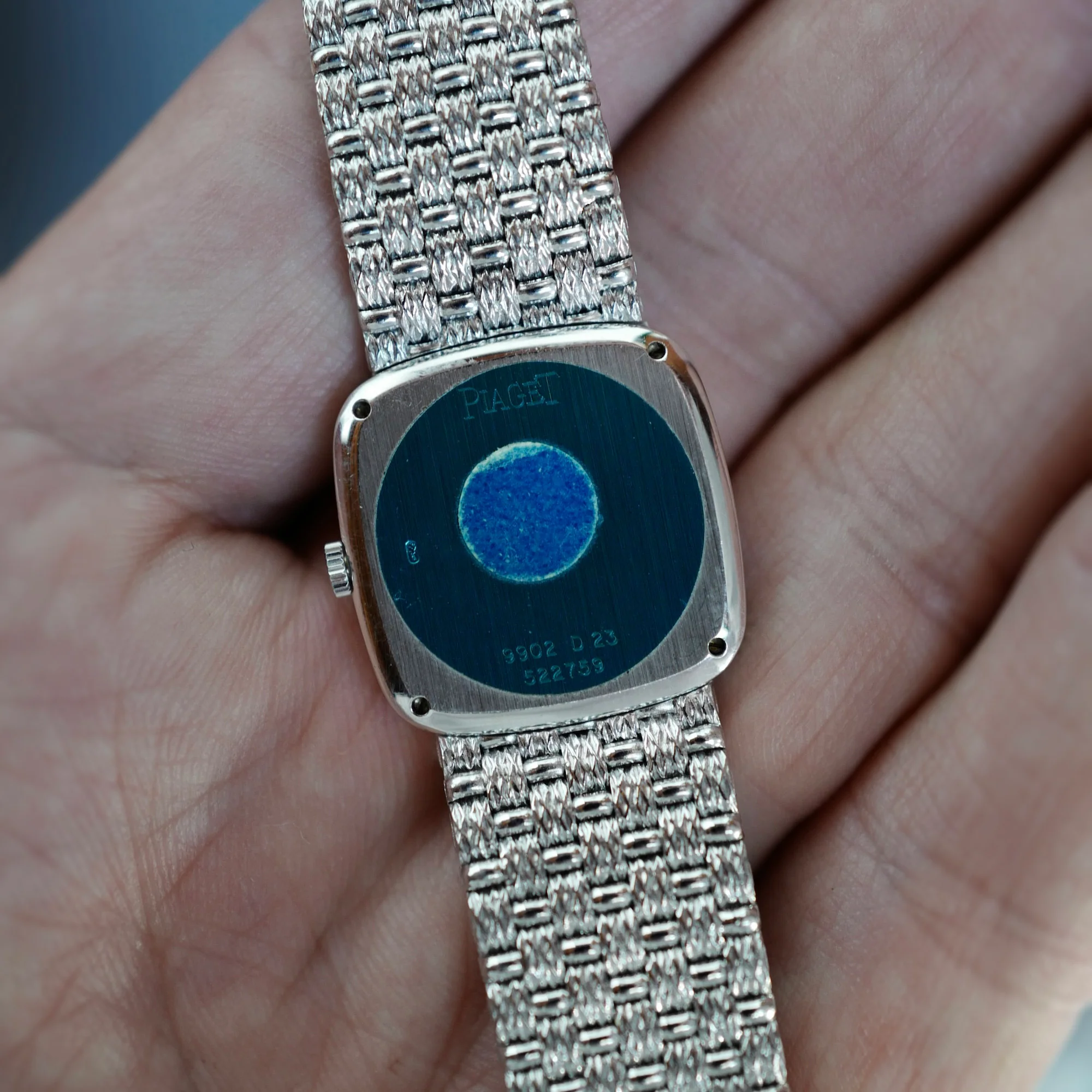 Piaget White Gold Bracelet Watch Ref. 9902 with Opal and Pave Diamond Dial - Image 4