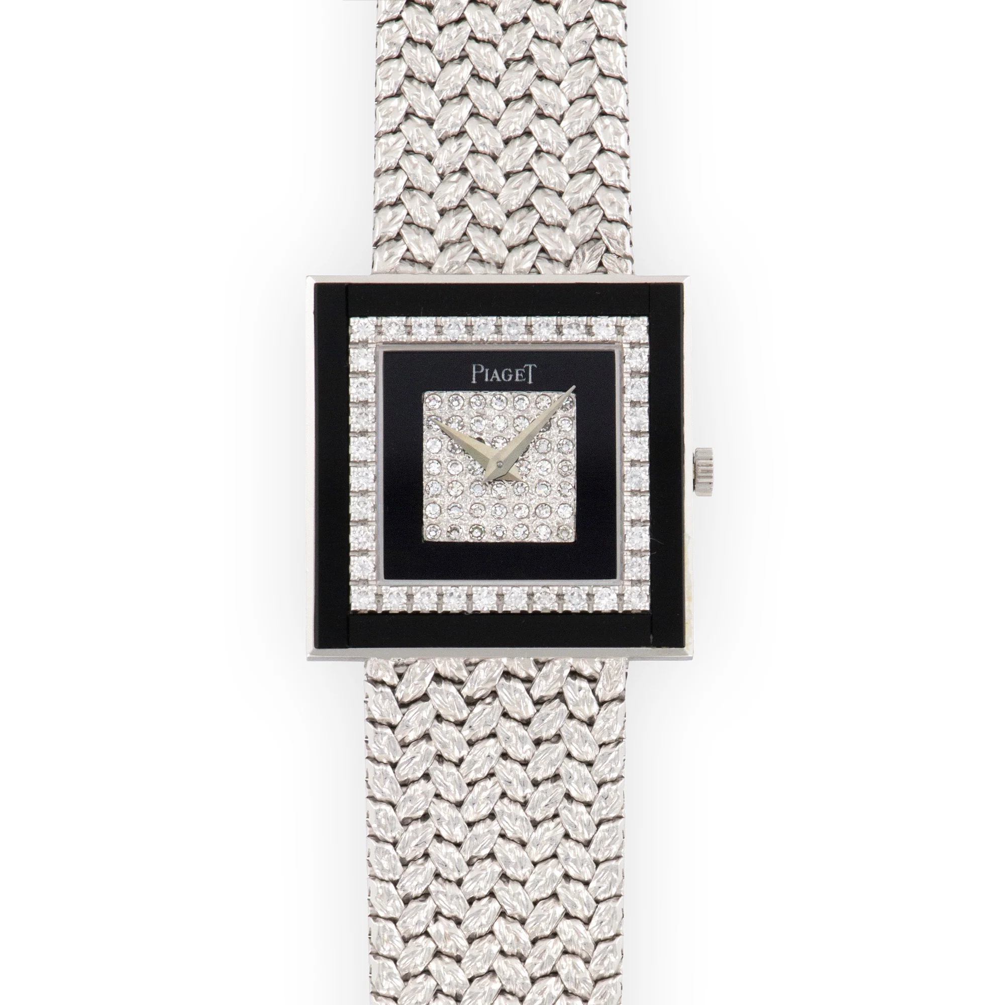 Piaget White Gold Diamond & Onyx Watch