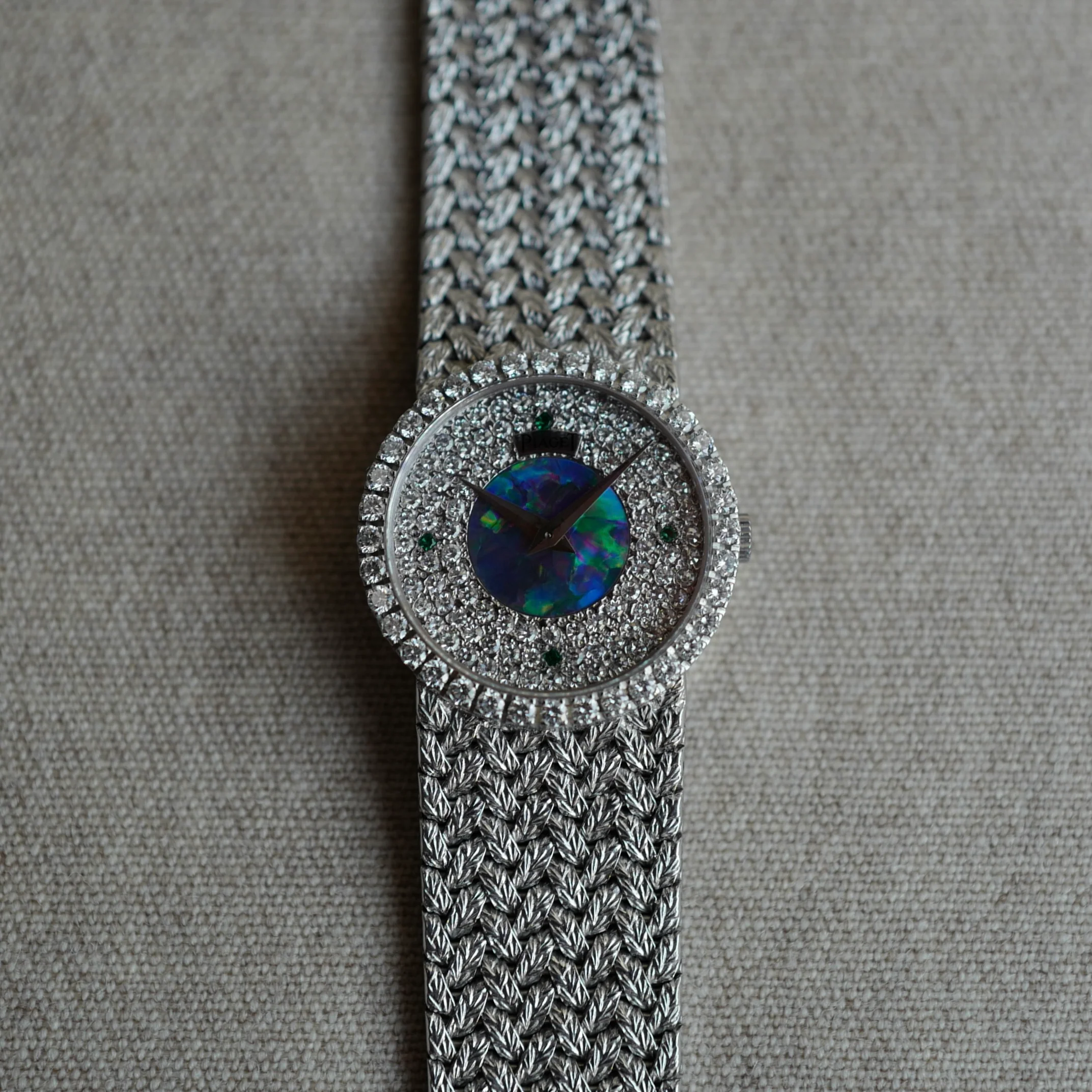 Piaget White Gold Diamond Opal Watch Ref. 9706D2