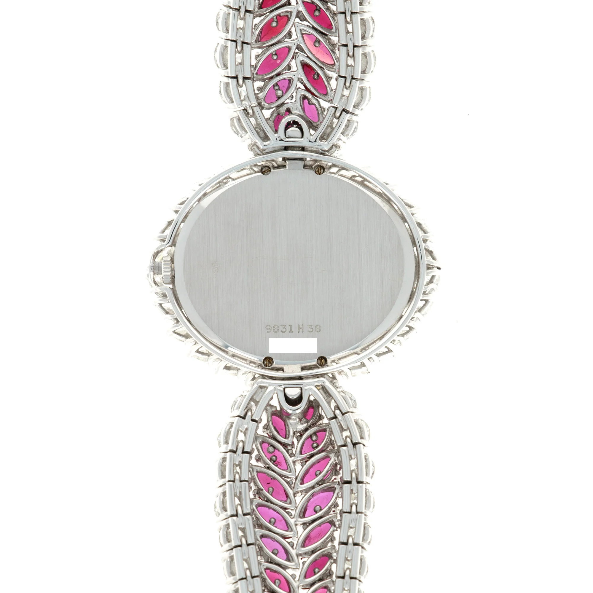 Piaget White Gold Diamond & Ruby Bracelet Watch - Image 4
