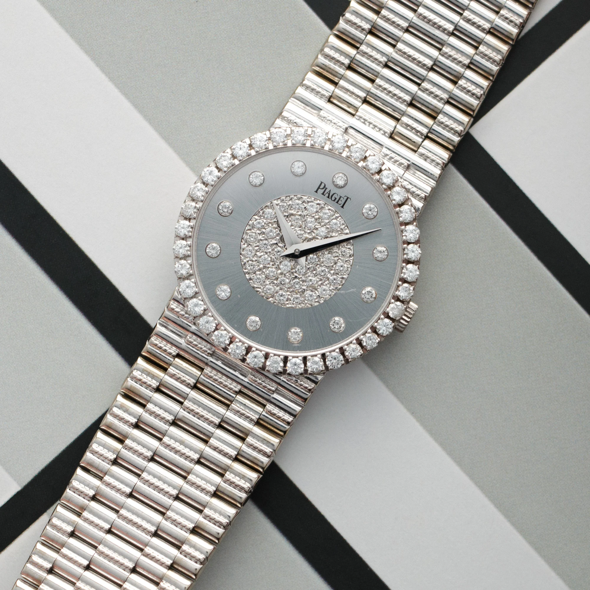 Piaget White Gold Diamond Watch, 1970s - Image 2