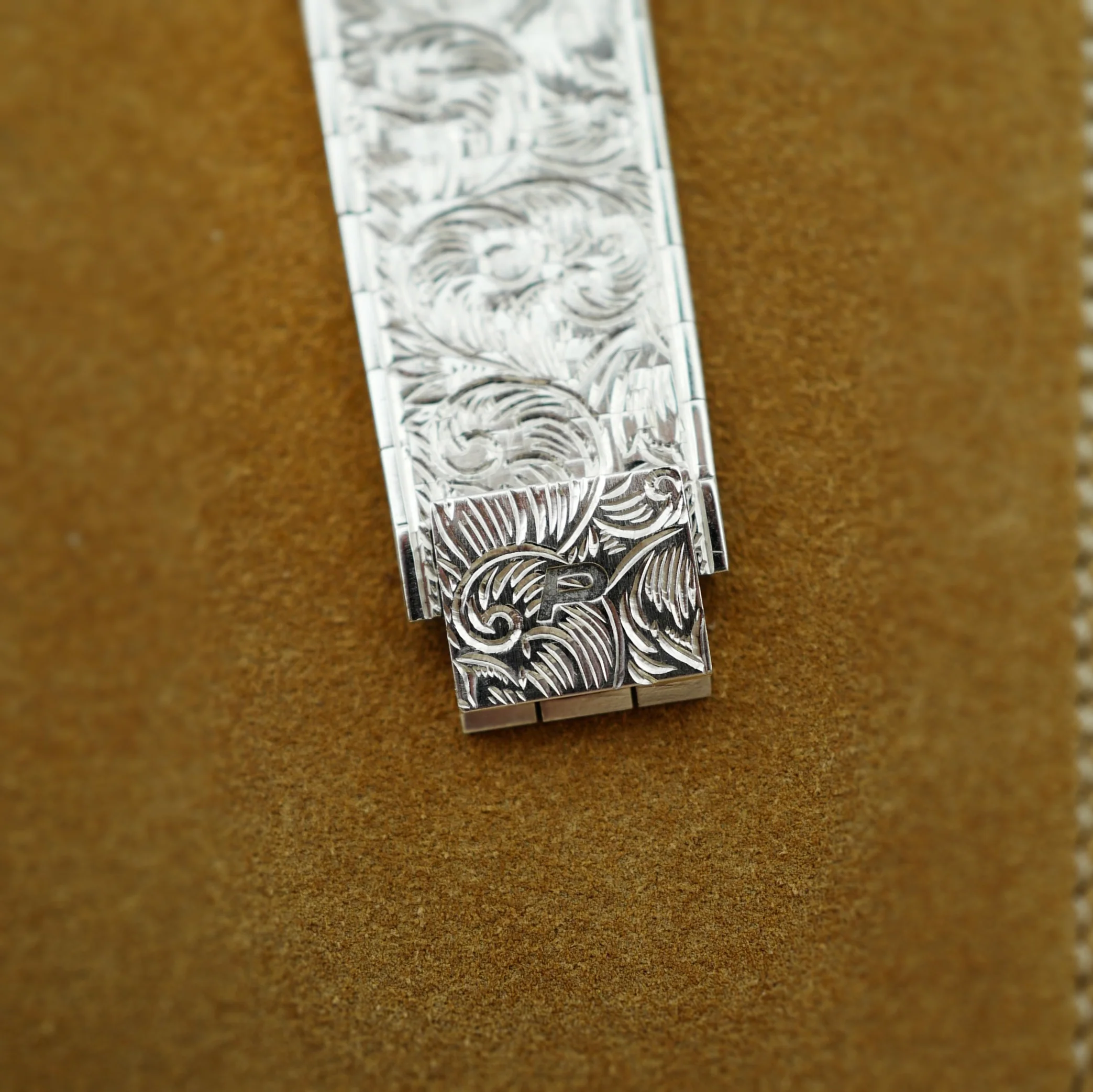 Piaget White Gold Engraved Bracelet Automatic Watch (New Arrival) - Image 9