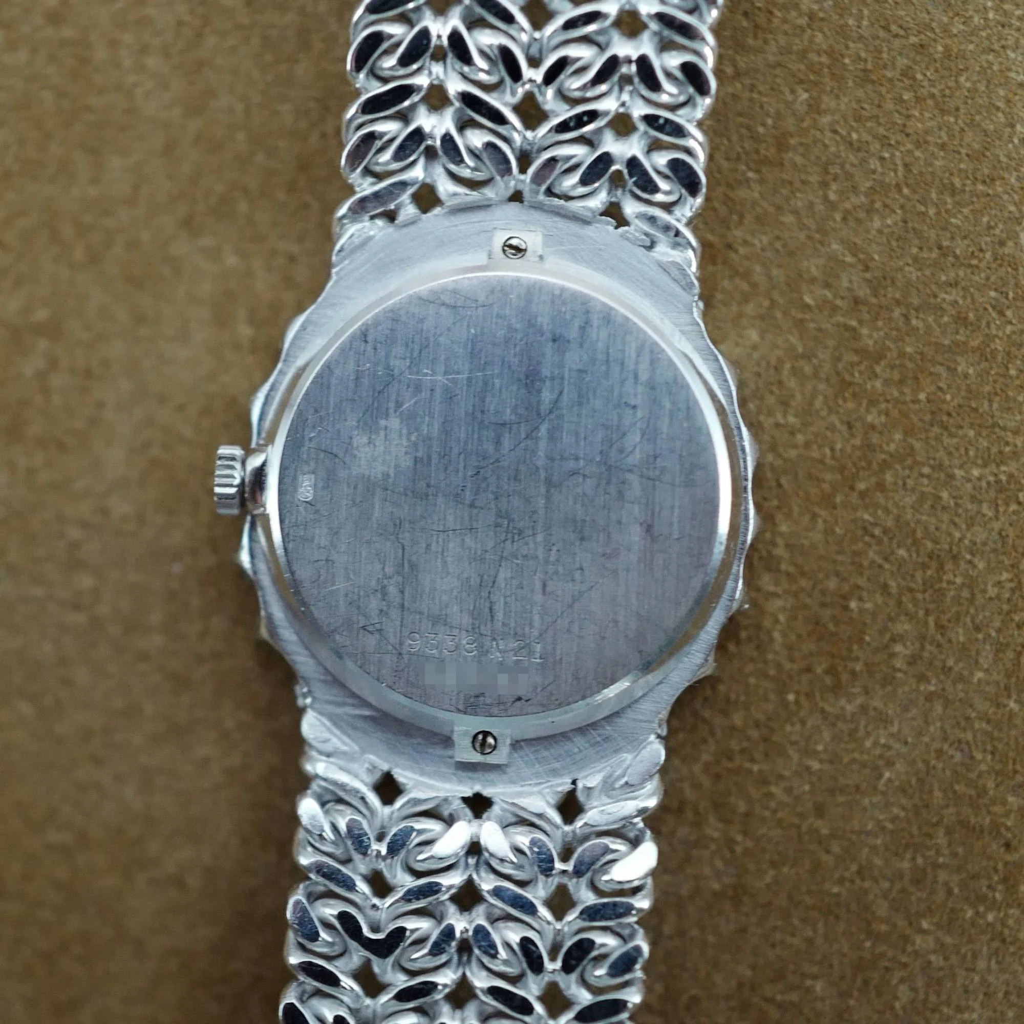Piaget White Gold Ladies Lapis Dial Diamond Bezel Watch Ref. 9338 - Image 6