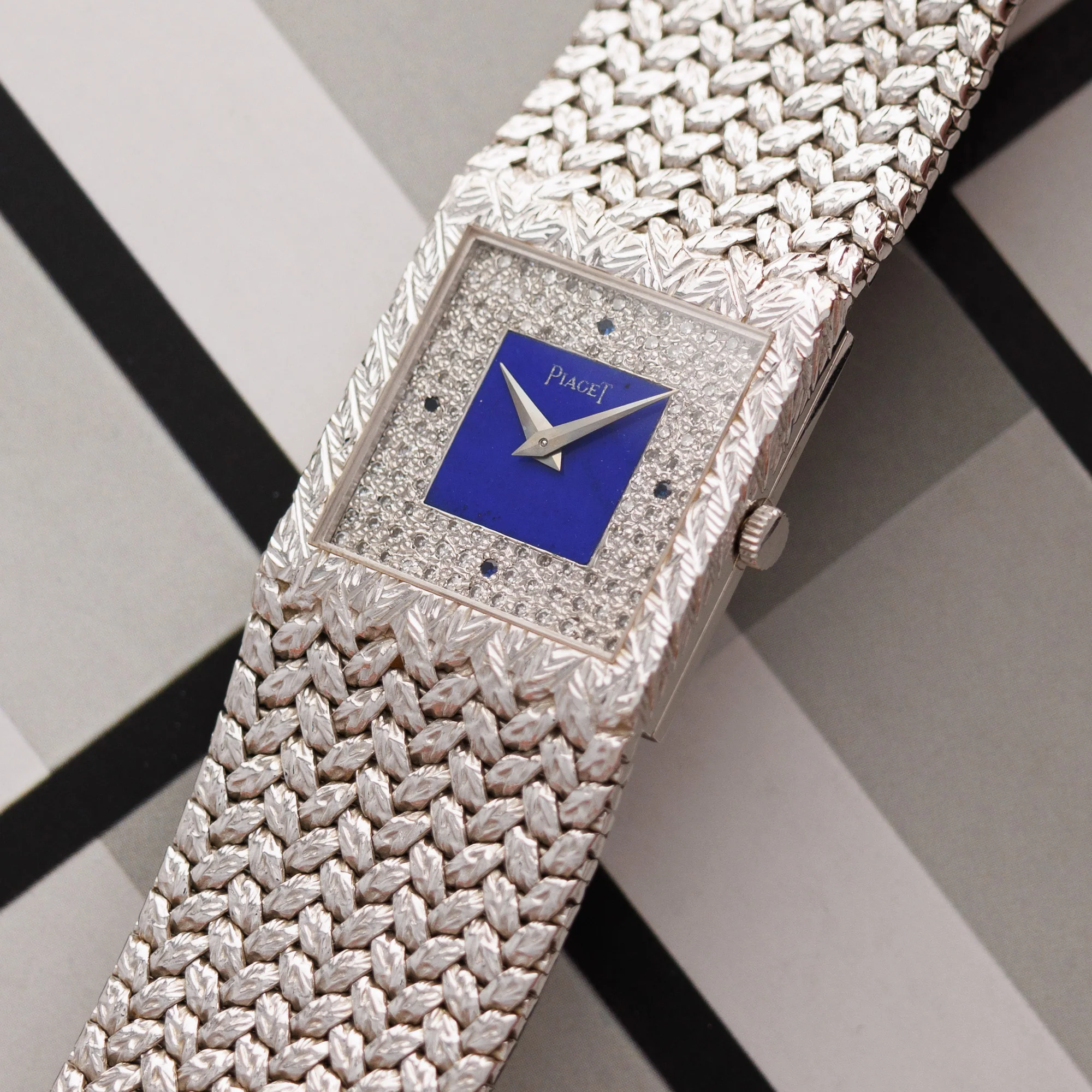 Piaget White Gold Lapis and Diamond Watch Ref. 9352D2 - Image 2