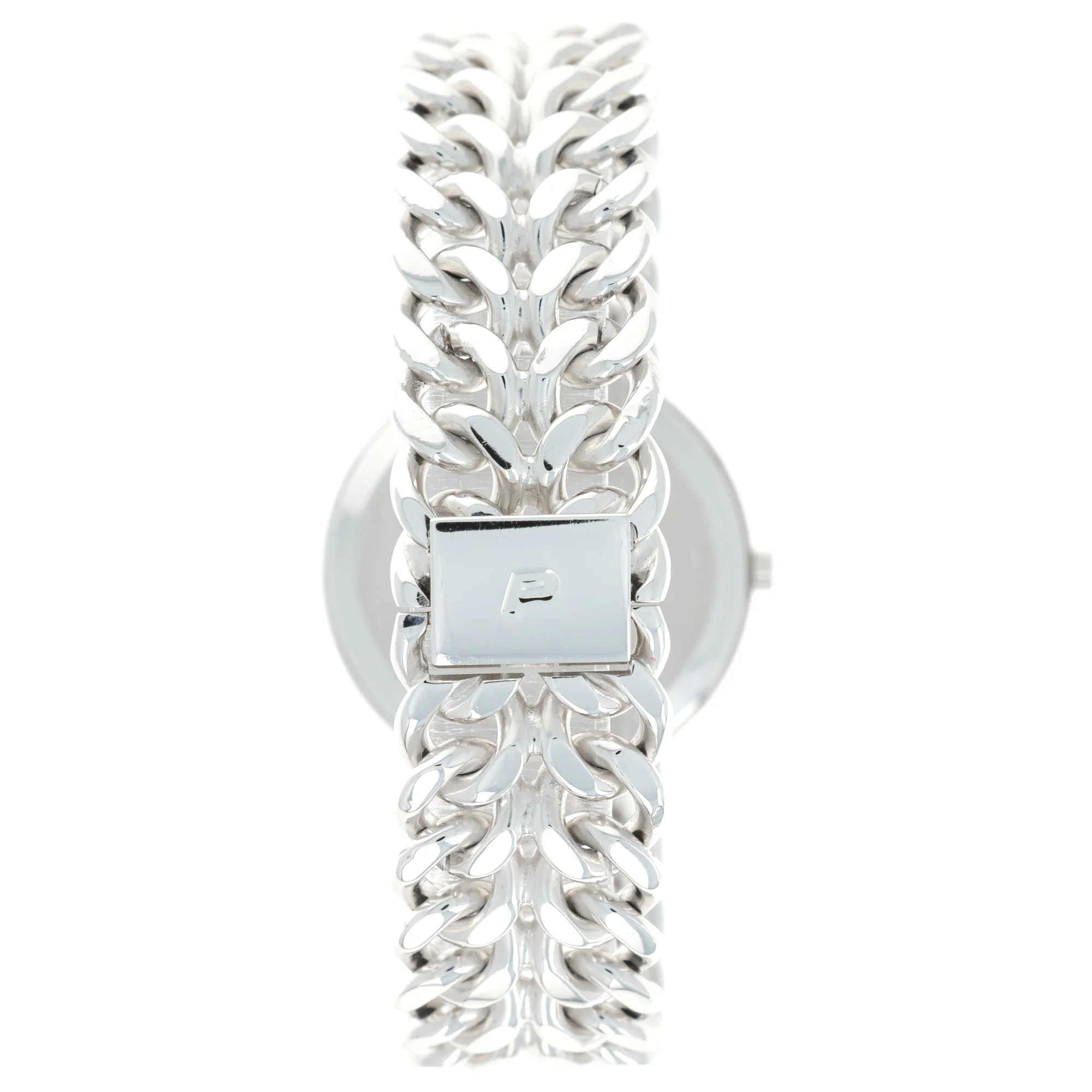 Piaget White Gold Lapis Link Bracelet Watch - Image 5