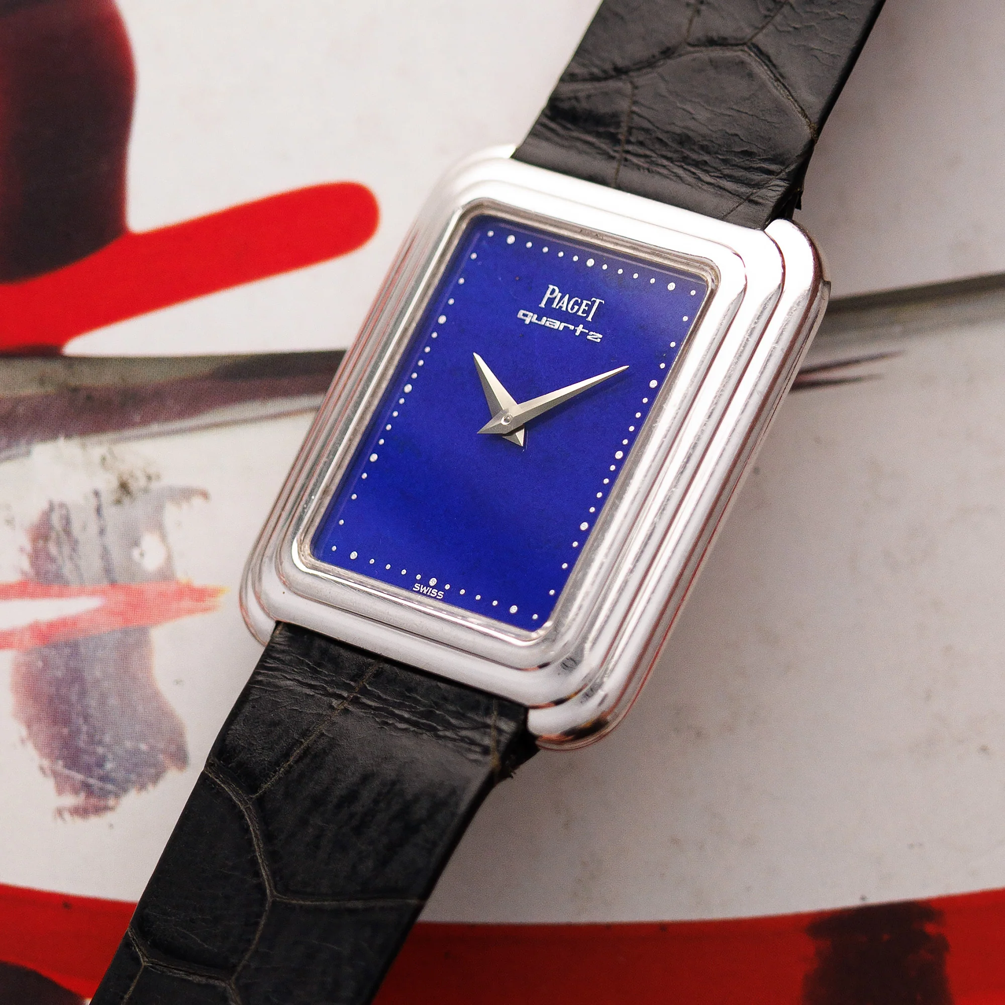 Piaget White Gold Lapis Watch Ref. 74101 - Image 2