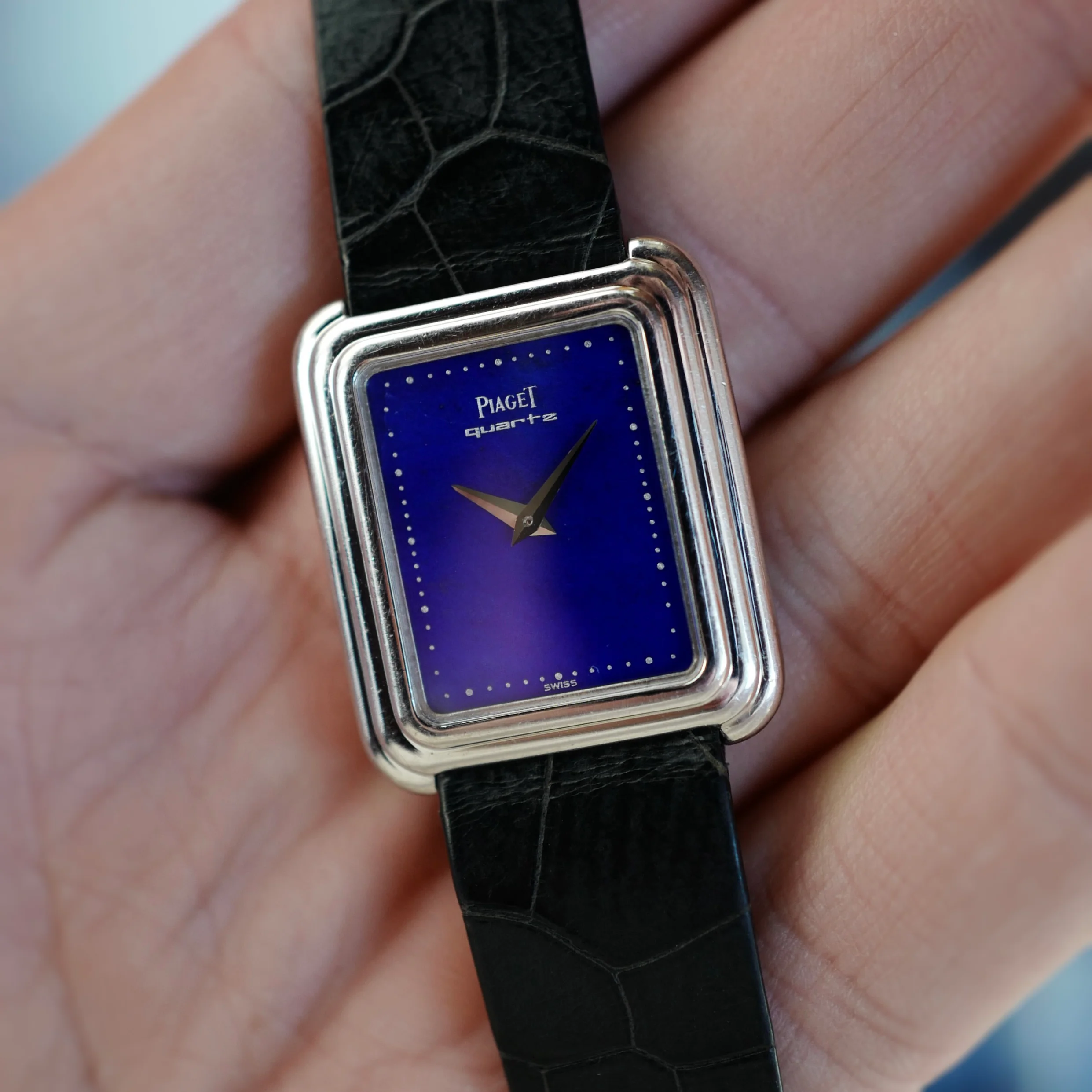 Piaget White Gold Lapis Watch Ref. 74101 - Image 3
