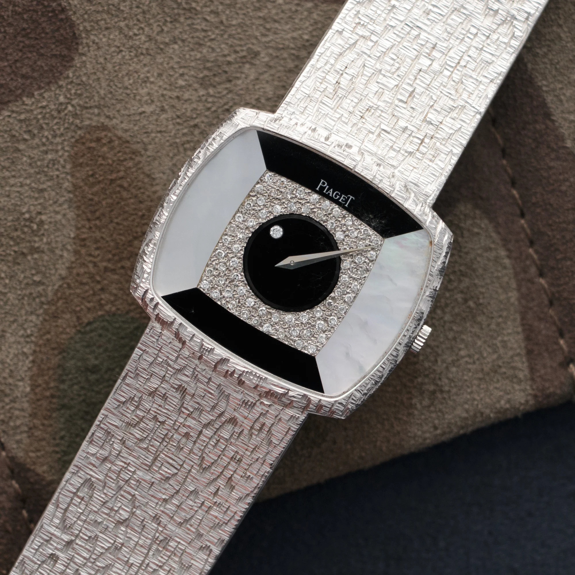 Piaget White Gold Mystery Diamond Watch - Image 2