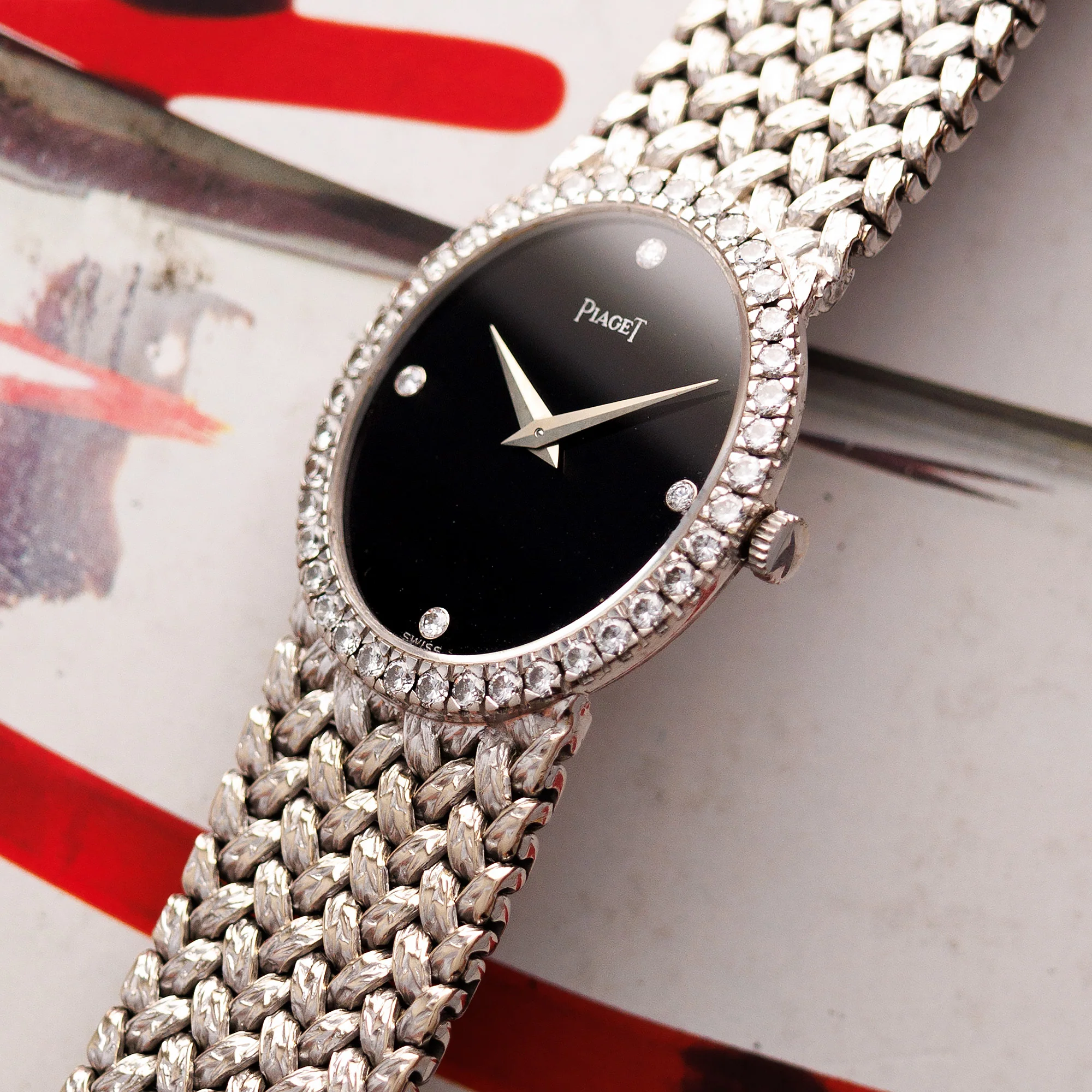 Piaget White Gold Onyx and Diamond Ref. 9826D2 - Image 2