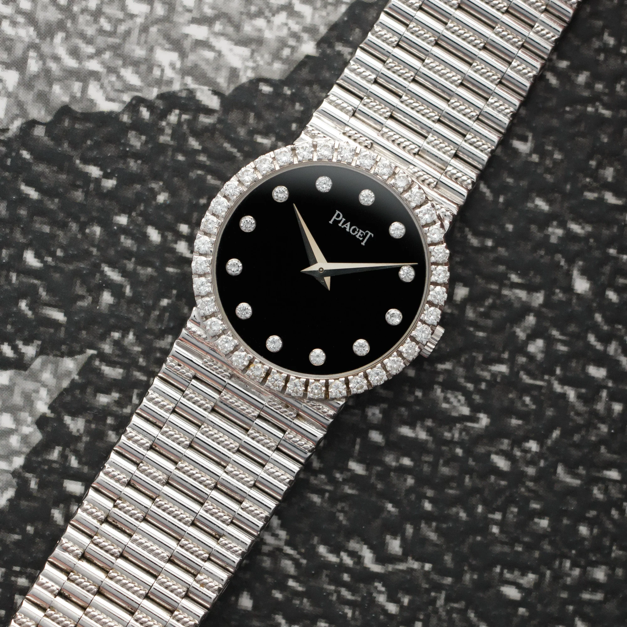 Piaget White gold Onyx & Diamond Watch, 1970s - Image 2